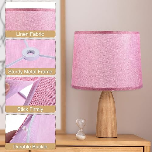 Miniatura 3 de PATIKIL Juego de 2 pantallas de lámpara para lámparas de mesa, 11.4 pulgadas superior x 12.6 pulgadas inferior x 9.8 pulgadas de alto, pantalla de