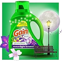 Vista 5 de Gain Detergente líquido para ropa con defensa del olor, aroma Moonlight Breeze, 65 onzas líquidas x 2, 45 x 2 cargas, detergente líquido y jabón