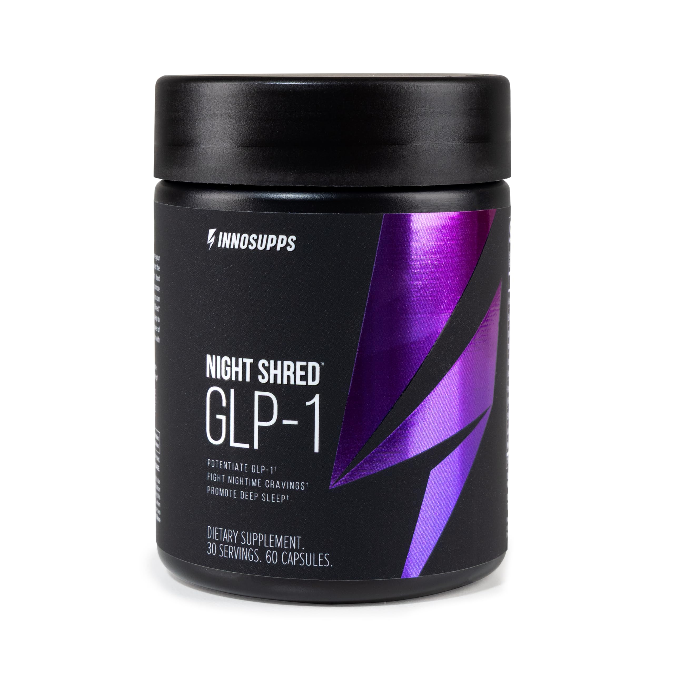 InnoSupps Night Shred™ GLP-1 | Nighttime Metabolic + Sleep Support* | Akkermansia + Ashwagandha | 60 Capsules. 30 Servings.