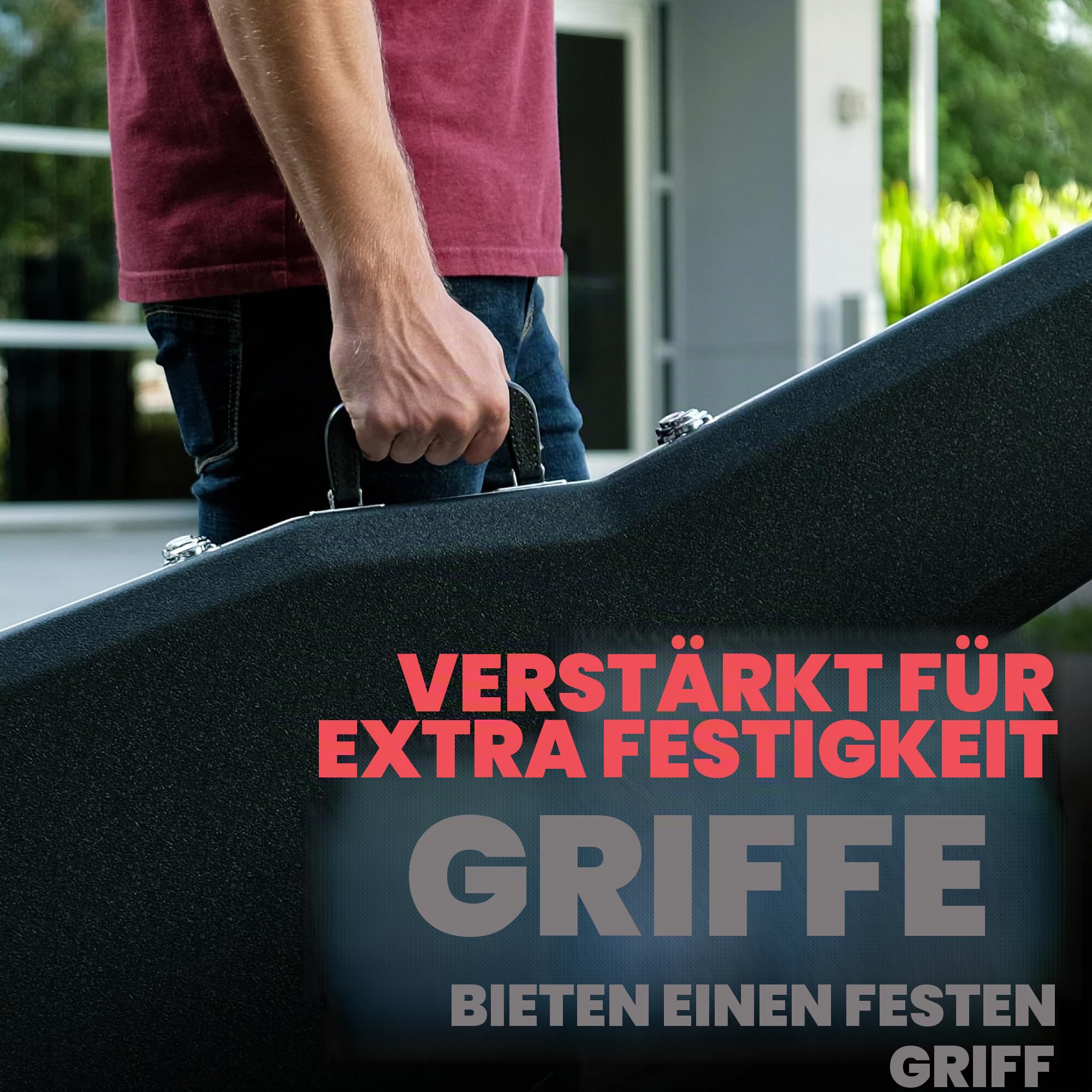 Gator Cases Leichter ABS-Hartschalenkoffer für Parlor Style-Gitarren, schwarz (GC-Parlor)