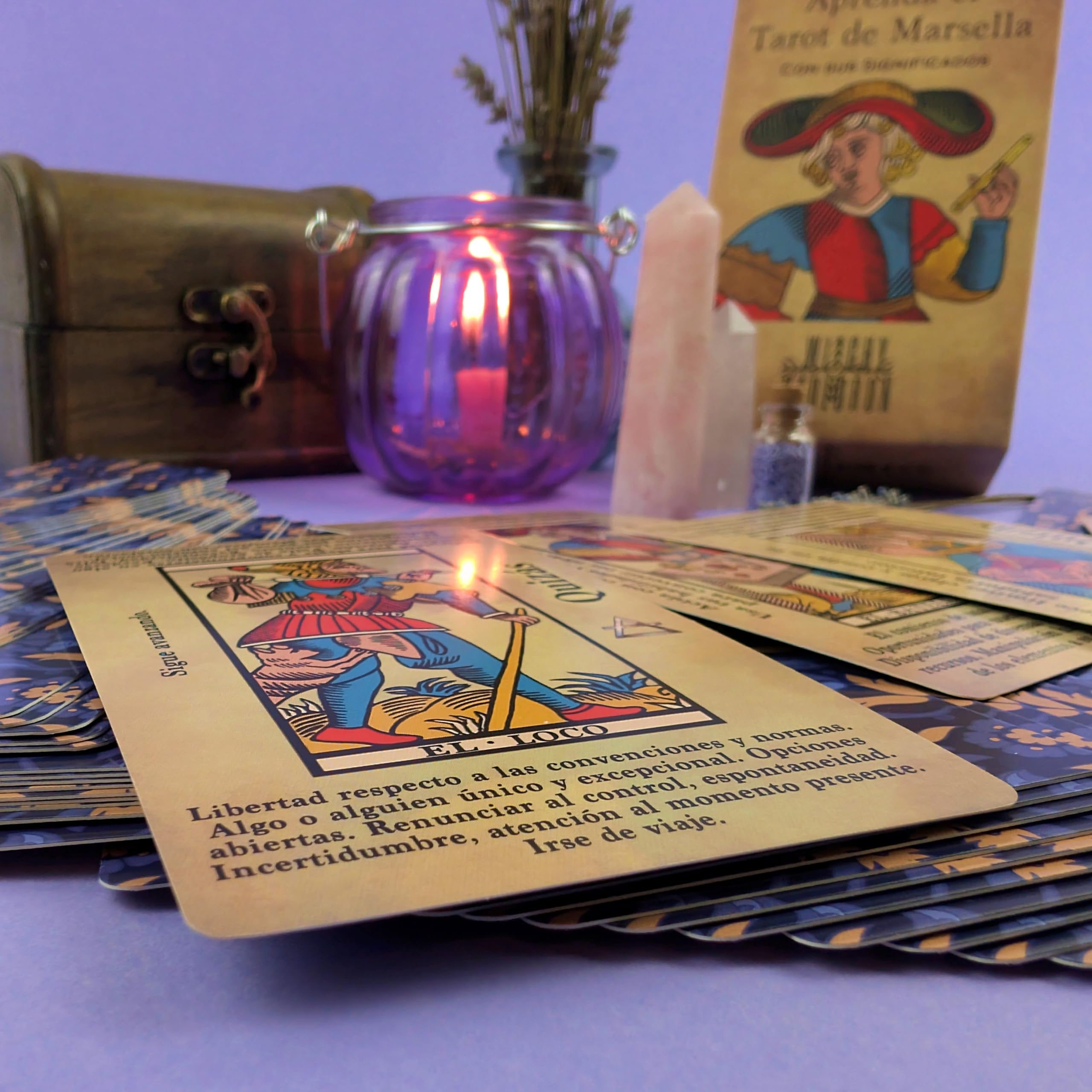 Witchy Cauldron Tarot de Marsella para Principiantes en Español - 78 Cartas con Significados e Interpretación Fácil - Tarot Clásico Divinatorio