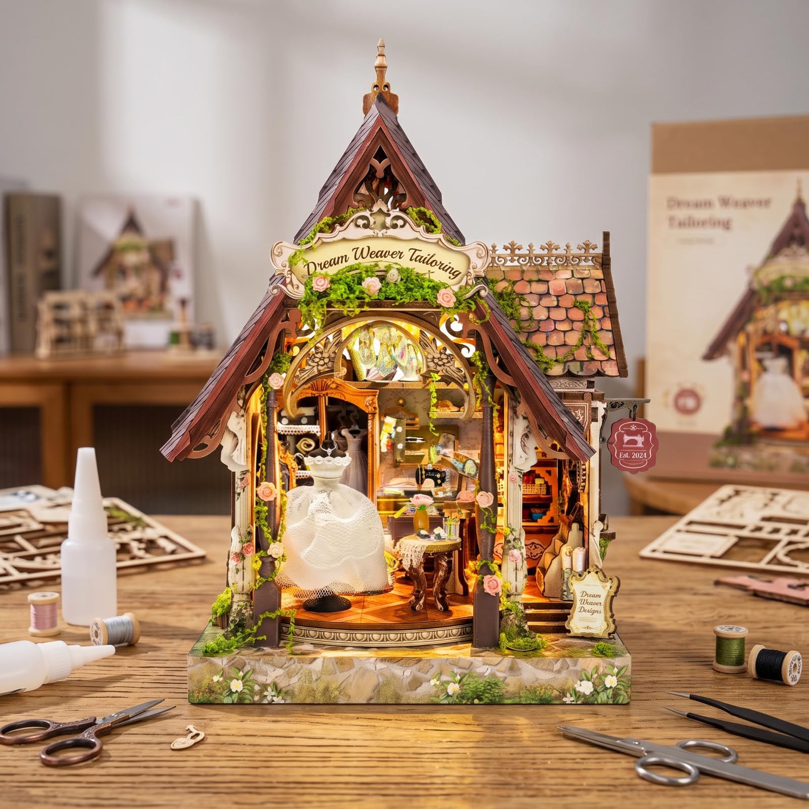 predolo Kit Casa in Miniatura da Costruire | Creativo, Artigianale, Modellino in Legno da Costruire, per il tempo libero Libero