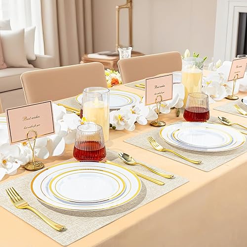 Miniatura 7 de BESTSTAR 36 copas de vino de plástico transparente acanalado de 12 onzas, copas de champán desechables de origami onduladas, elegantes vasos de