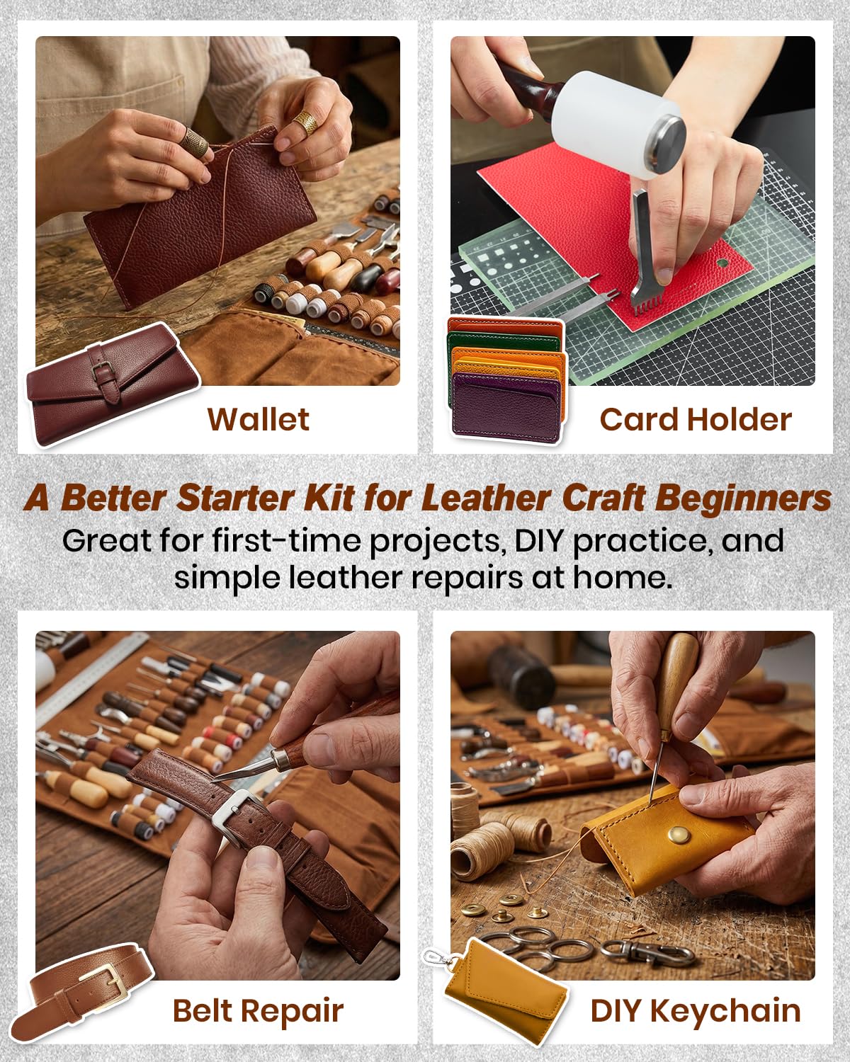 Leather Working Tools Kit - Master Your Craft -4 Leather Working Tools Kit - Master Your Craft -4
