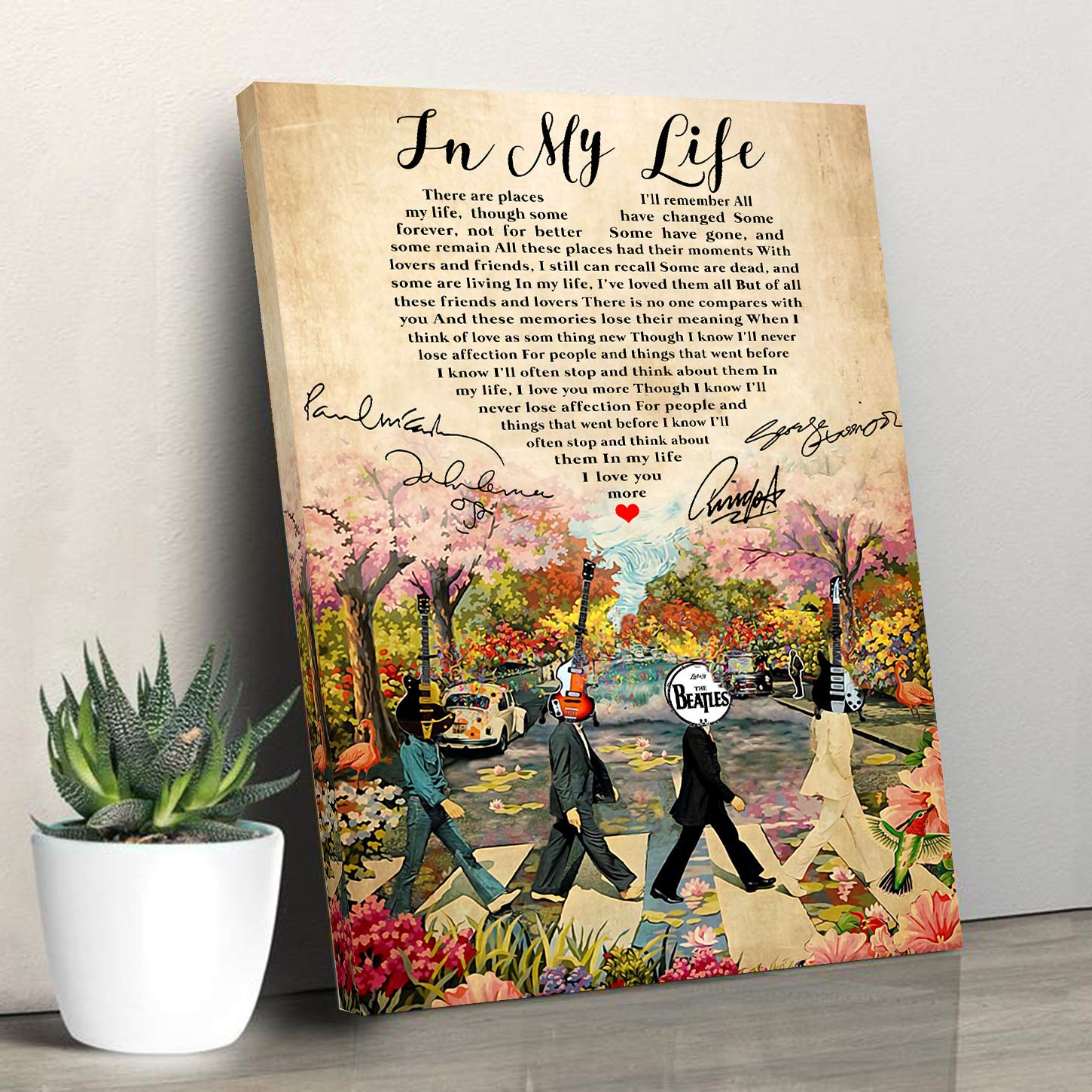 Amazon.com: CREATORY In My Life Lyrics Poster, Song Lyrics Posters