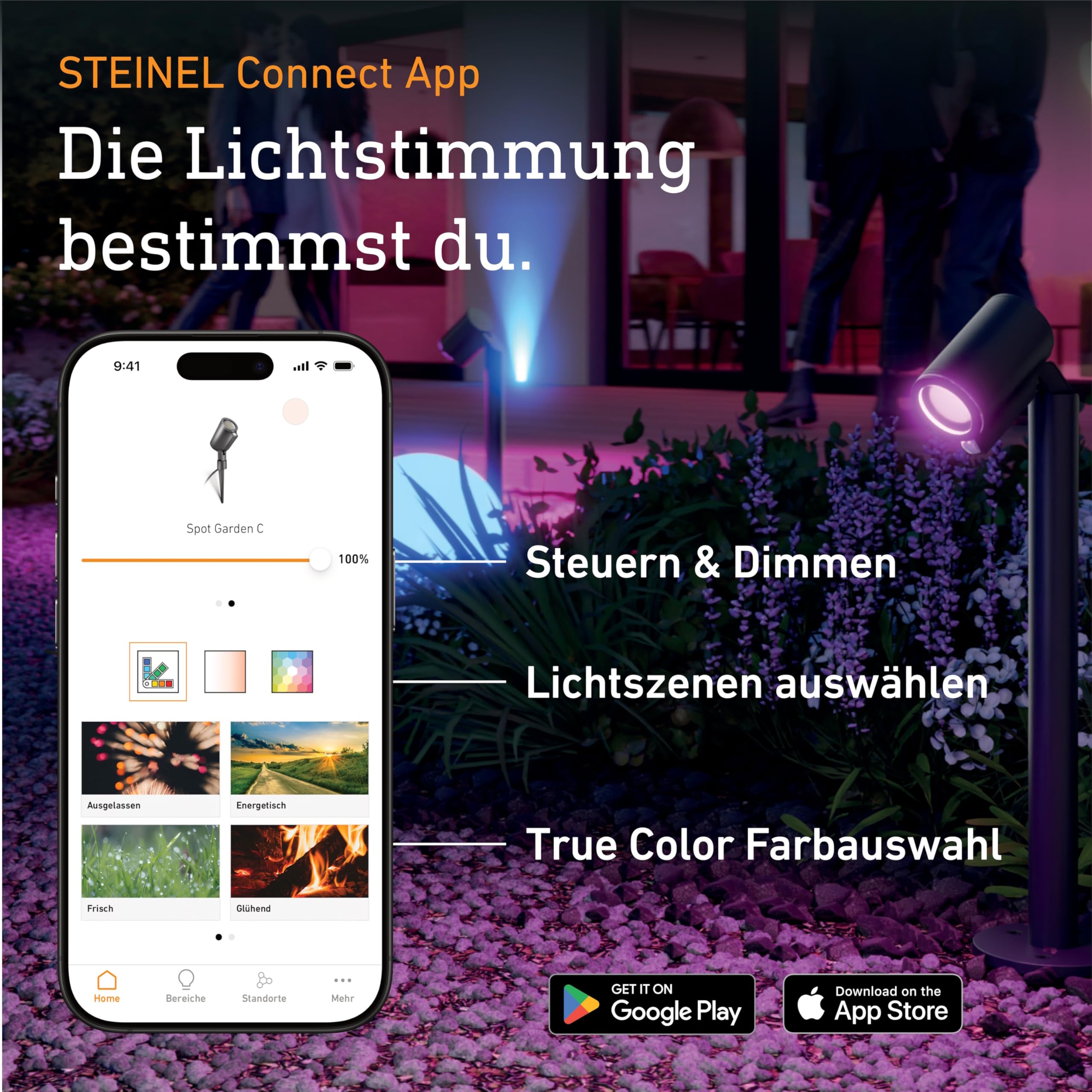 Steinel Sphera C LED-Kugelleuchte 24V Ø400mm IP65 App-Steuerung Helligkeitssensor