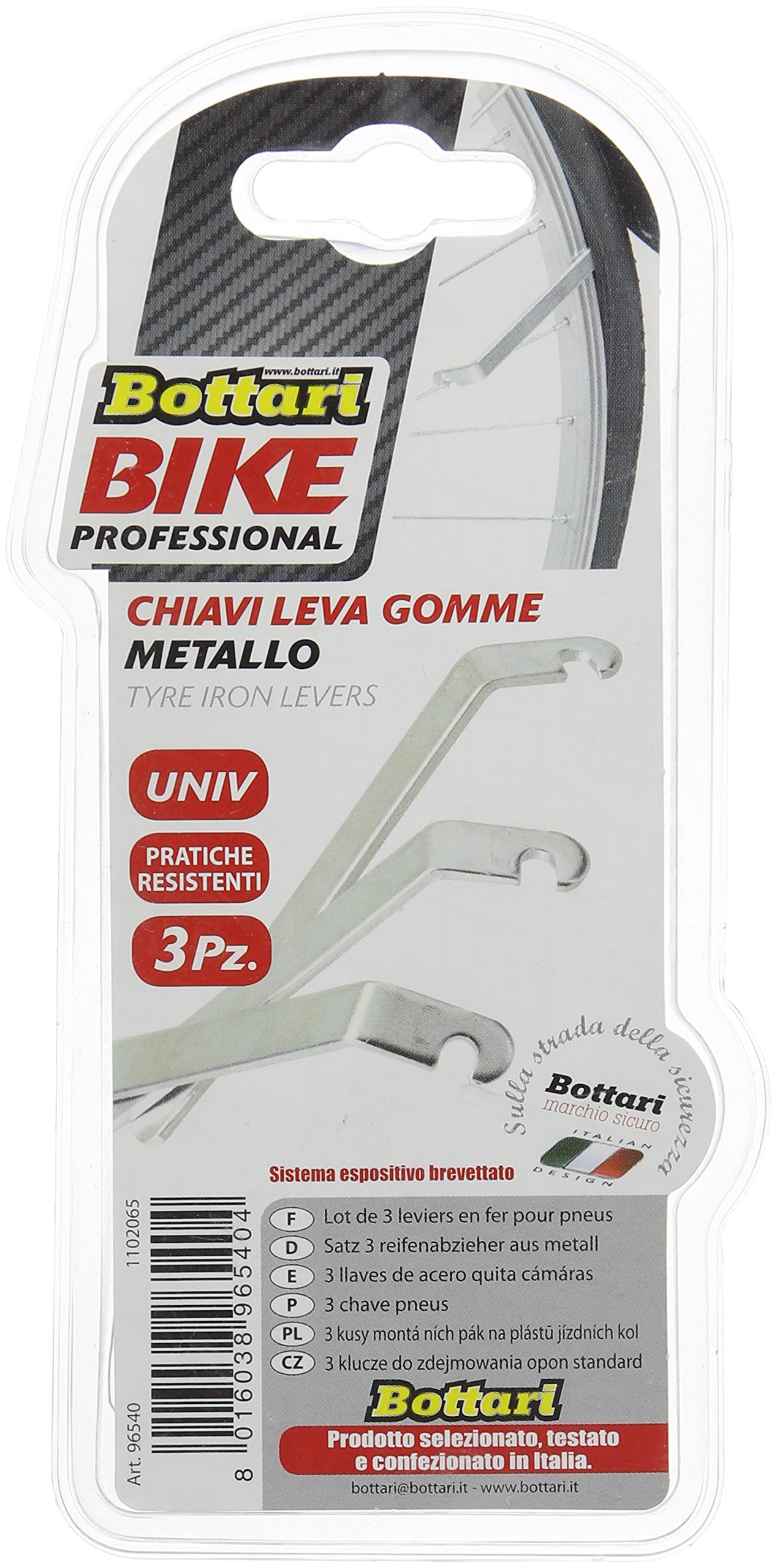 Bottari, Wartung und Reparatur Reifen Montierhebel Universal, für Eisen (3-er Pack) Silber