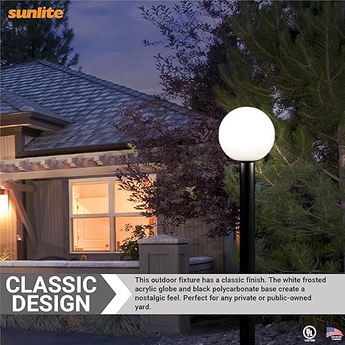 Miniatura 7 de Sunlite 41320-SU - Accesorio decorativo para exteriores de 12 pulgadas, enchufe mediano (E26), se monta en poste de 3 pulgadas (no incluido),