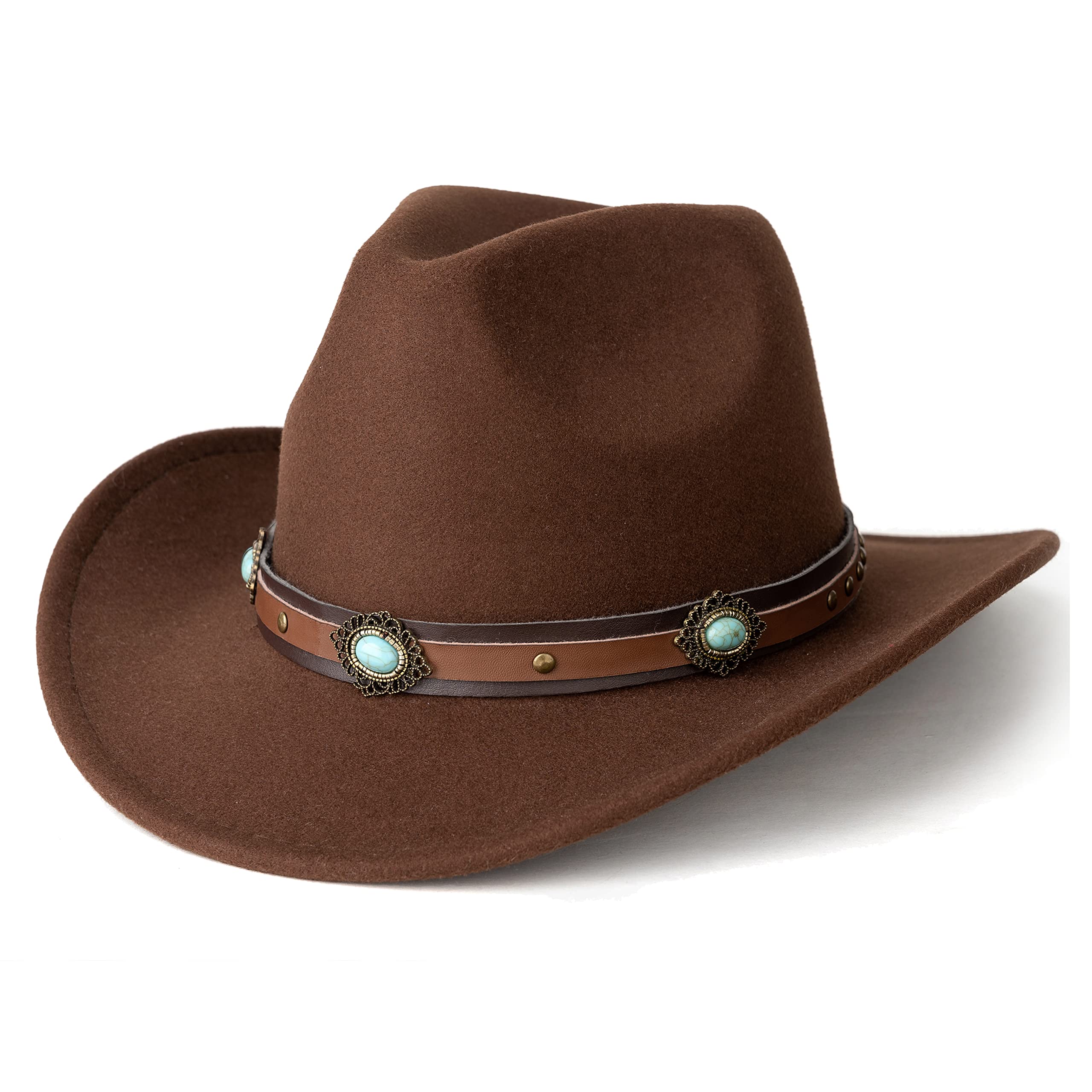 Lisianthus Women's Western Cowboy & Cowgirl Hat Wide Brim Style