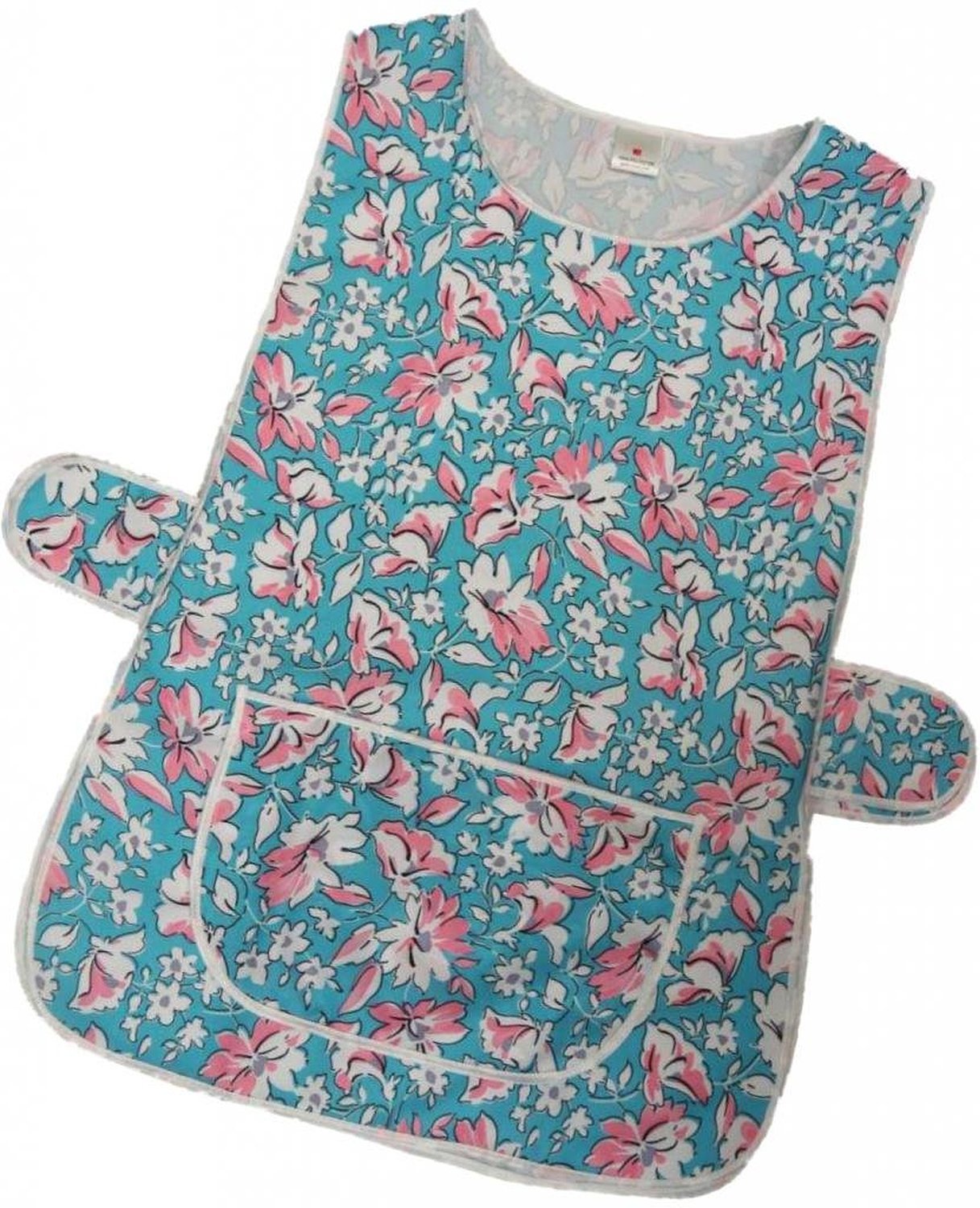 Hduk Tabards And Aprons Women's Turquoise Floral Hduk Floral Home/Work Tabard (Tabbard) Apron With Single Large Front Pocket