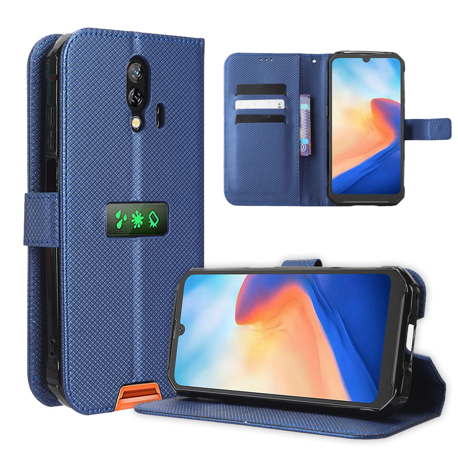 手帳型スマホケース Blackview BV7200 用ケース 紫 カード入 