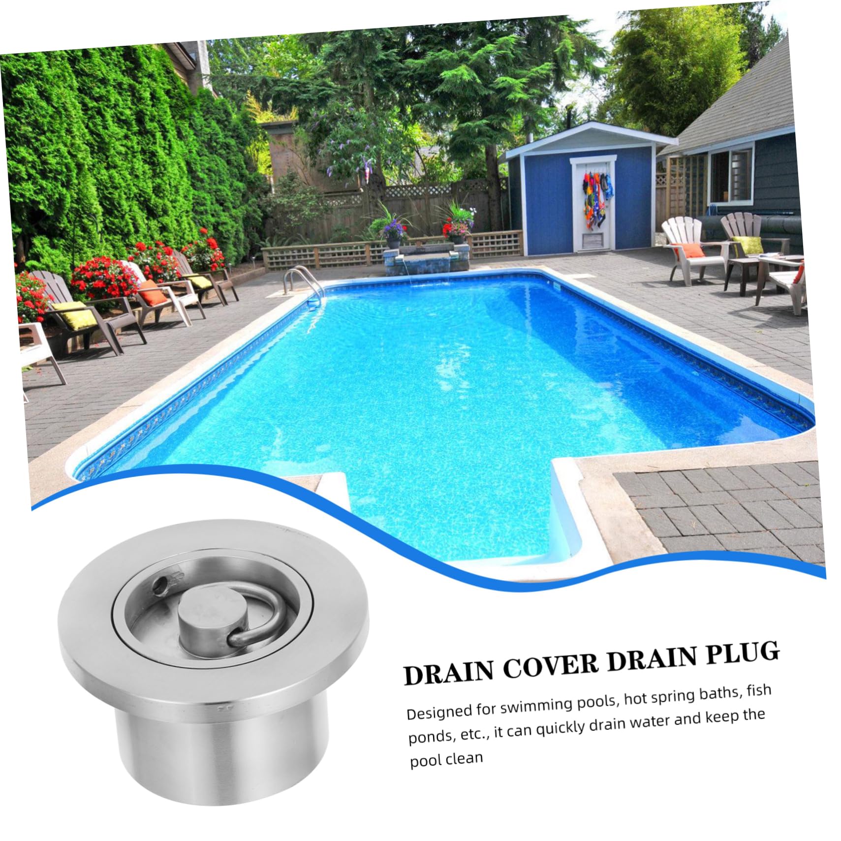 Desagüe del Suelo Piscina Redondo De Desagüe Reemplazable para Piscina De Seguridad Práctica para para De Jardín