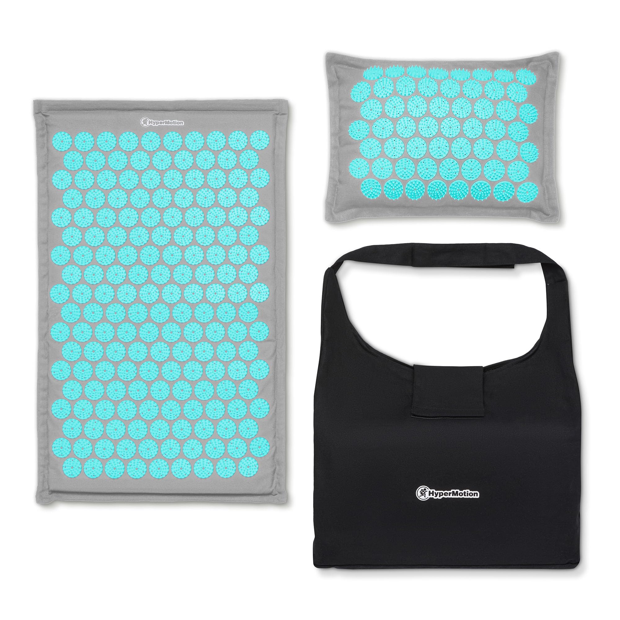 Hypermotion Tapis Agopressione ECO, Tappetino Champ de Fleurs 3-in-1 in Lino, Fibra di Cocco e Grano Saraceno - Allevia Mal di Schiena, Collo e Tensioni Muscolari - 7 182 Punti di Pressione