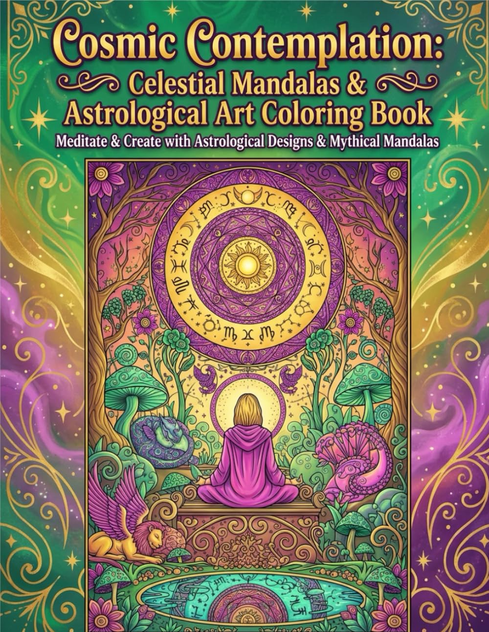 Cosmic Contemplation – Mandalas: Embrace the Cosmos 3 (Intricate Mandalas Detailed Designs)