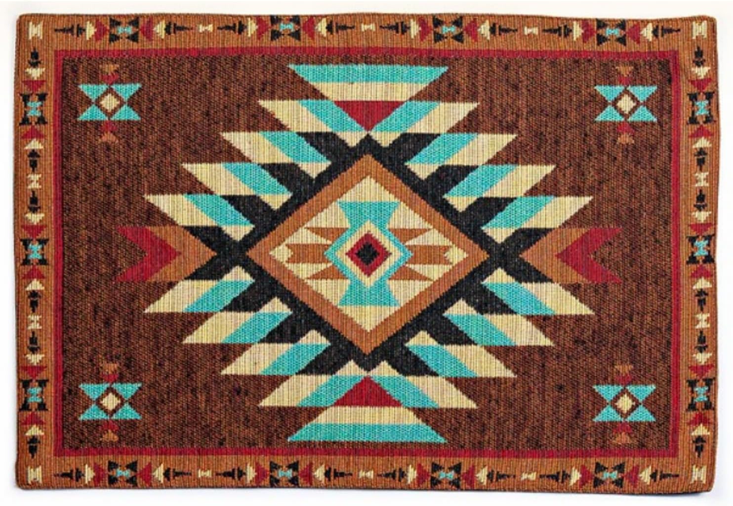 Kinara Havasu Southwestern Placemat Set – Western Native American Design – Beautiful and Unique Pattern – 12.25x19 inch Southwestern Placemats (Set of 4)