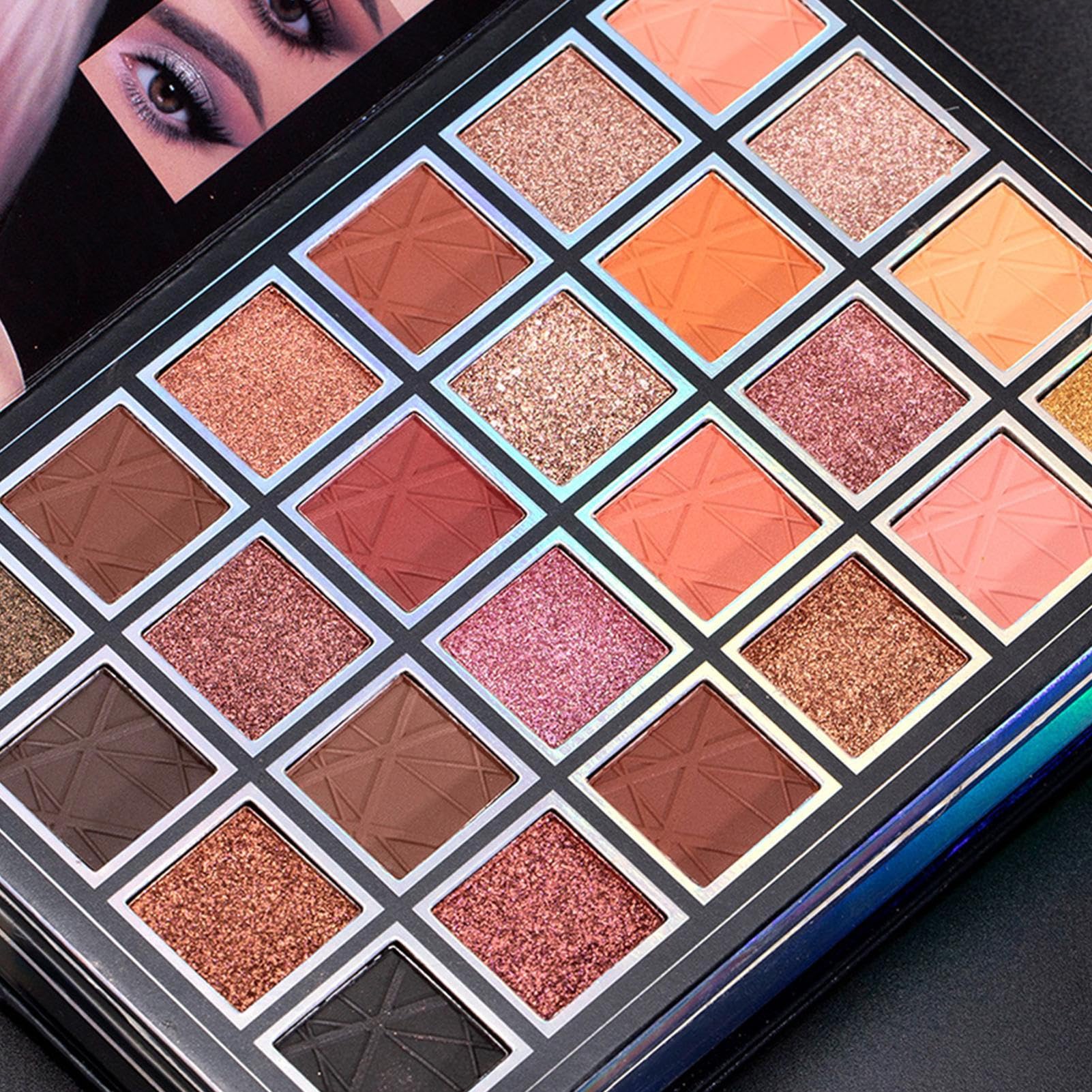 Palette Per Trucco A Forma Di Libro 48 Colori Ombretti Opachi | Palette Per Illuminante Fard E Rossetto Per Uso Quotidiano Feste Viaggi Vacanze Compleanni Scatti Fotografici Lavoro