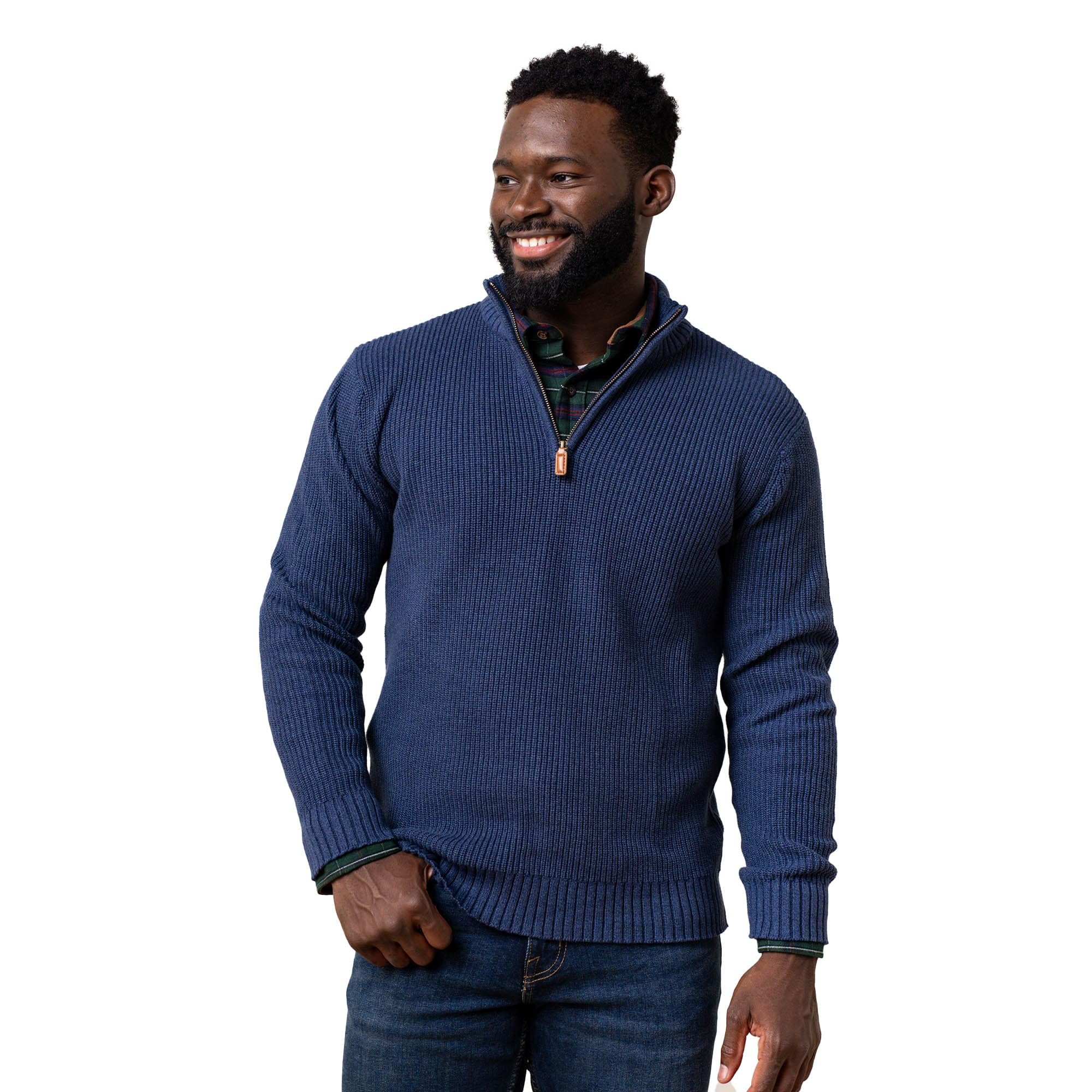 Hope &amp; Henry Men's Half Zip Pullover Sweater