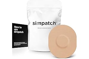 SIMPATCH Universal Adhesive Patch (25-Pack) - Waterproof Adhesive, CGM Patches (Beige)