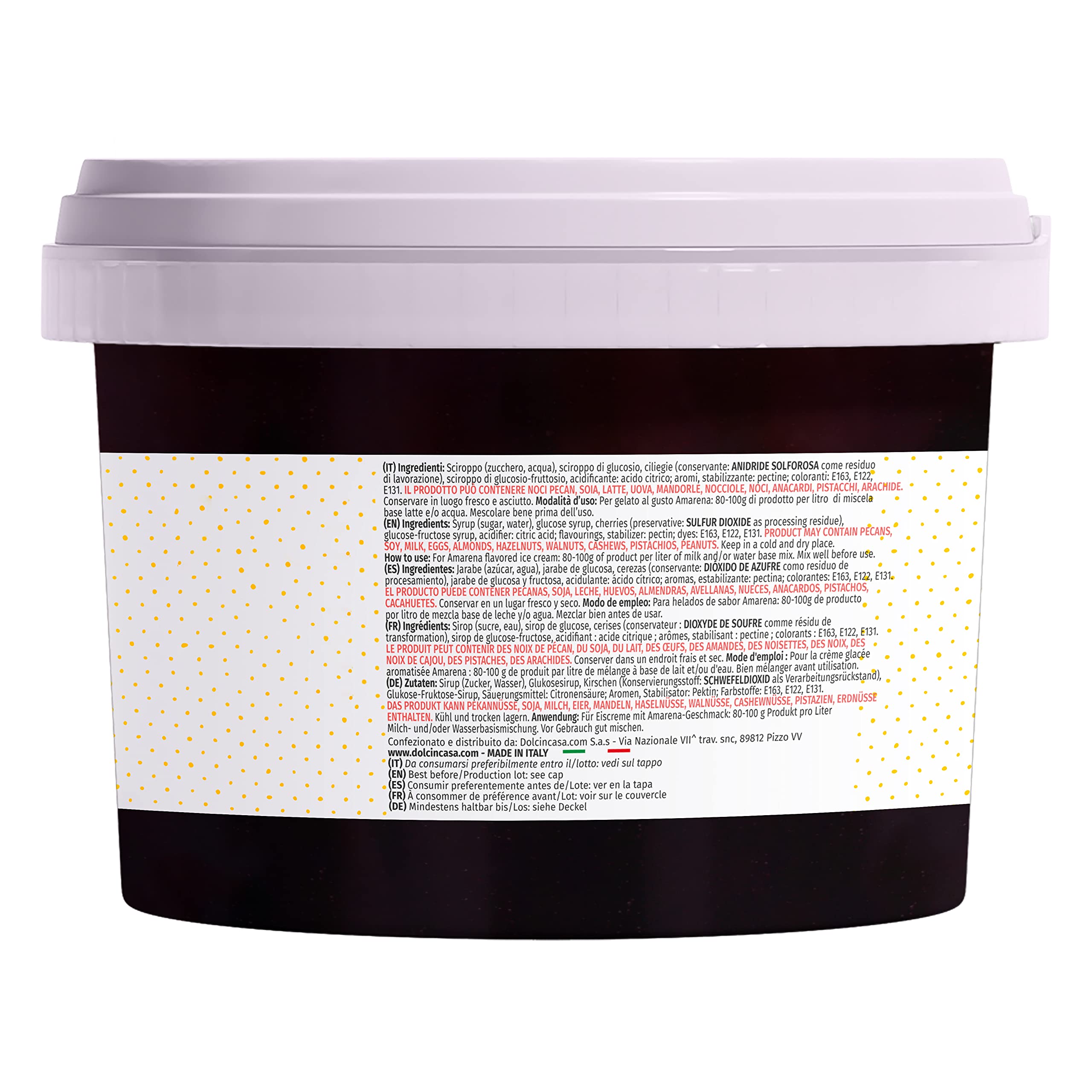 Pasta Gelato Amarena 200 Gr ottimo impiego in Gelateria e Pasticceria