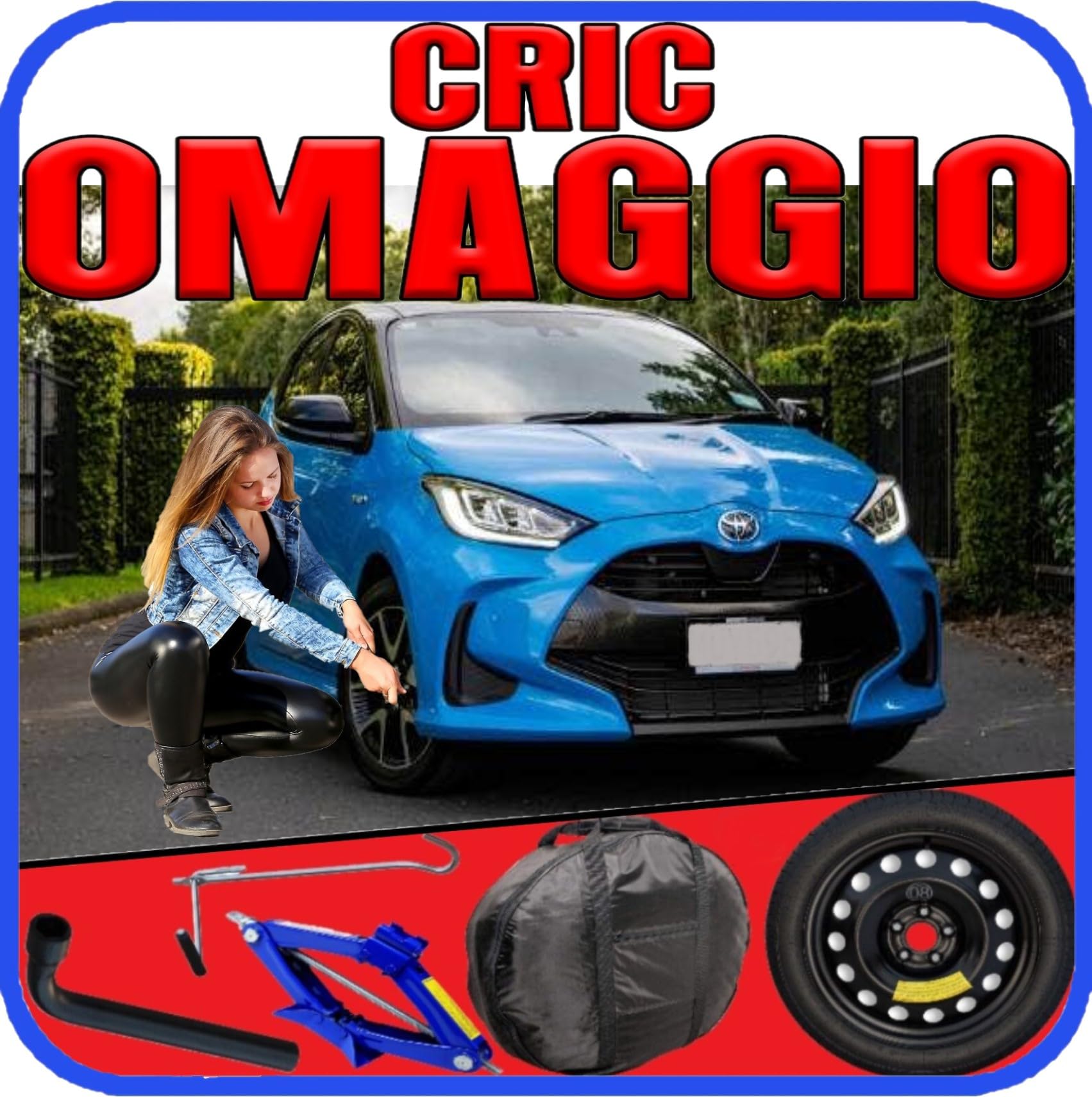 Generico Ruotino Di Scorta Per Toyota Yaris XP210 5 Fori Gomma 125/80 R16 2020-2024