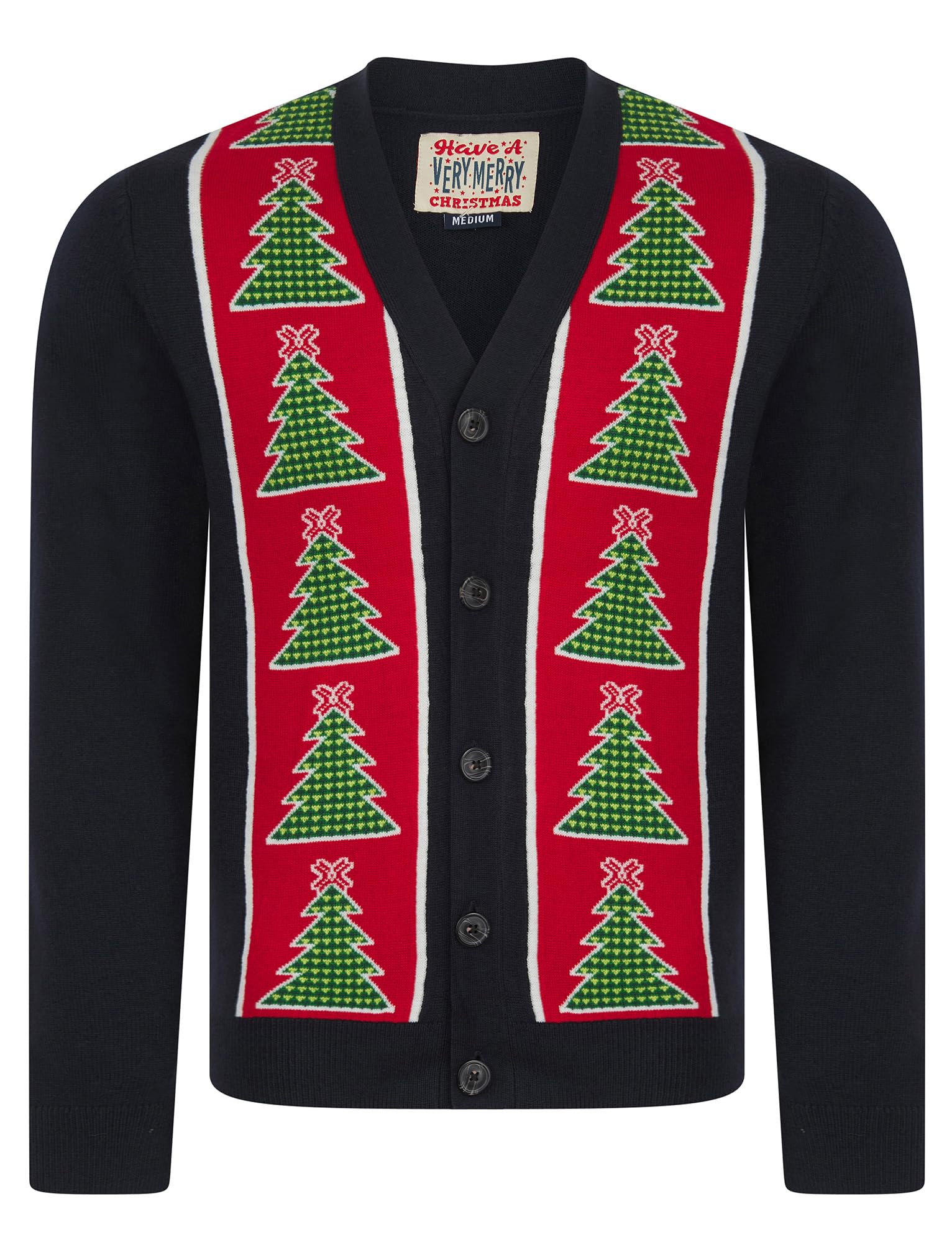 Tokyo Laundry Merry Christmas Men's Novelty Knitted Xmas Cardigan