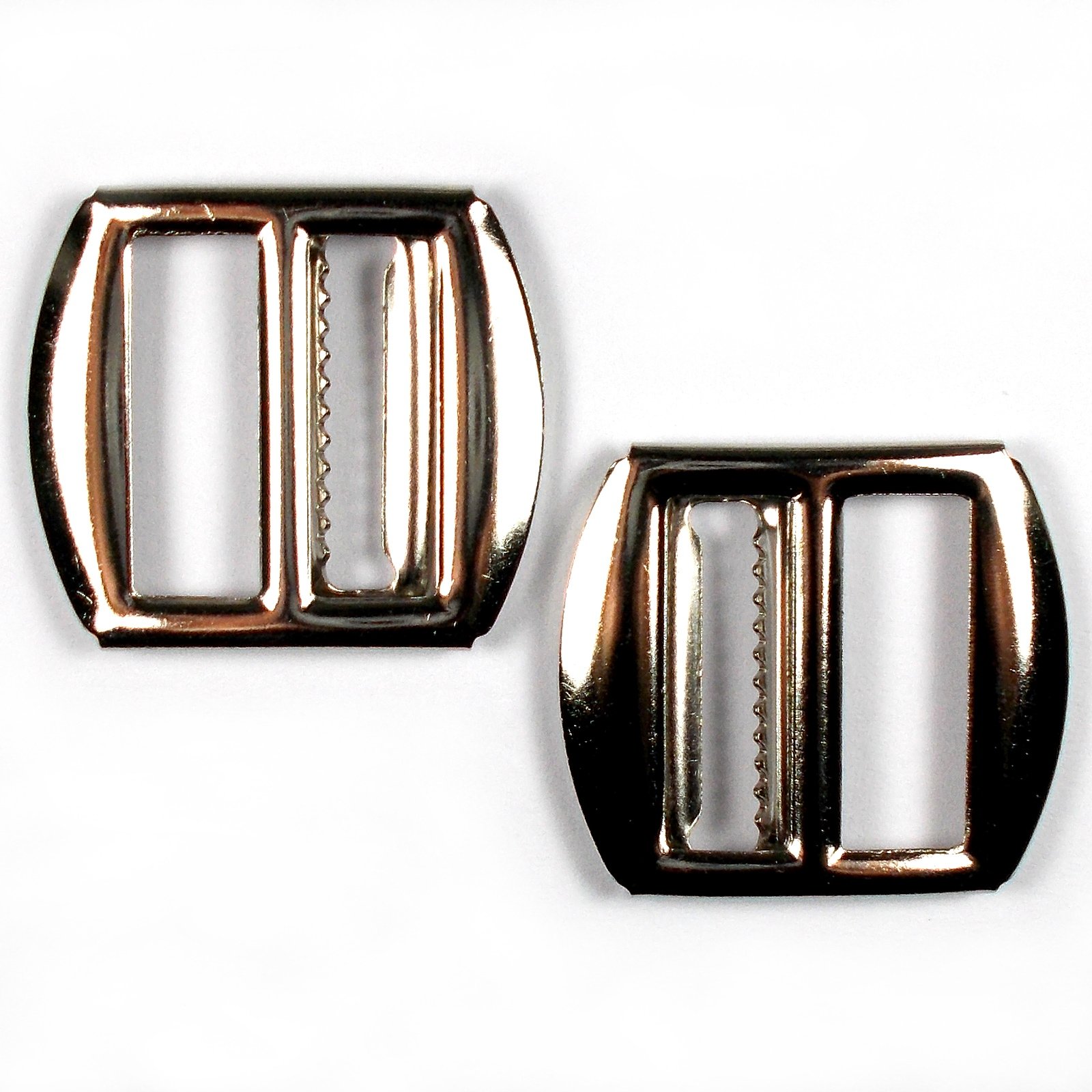 Metal Waistcoat Vest Buckle Slider Fastener Silver Colour 3cm x 2.7cm Pack of 2