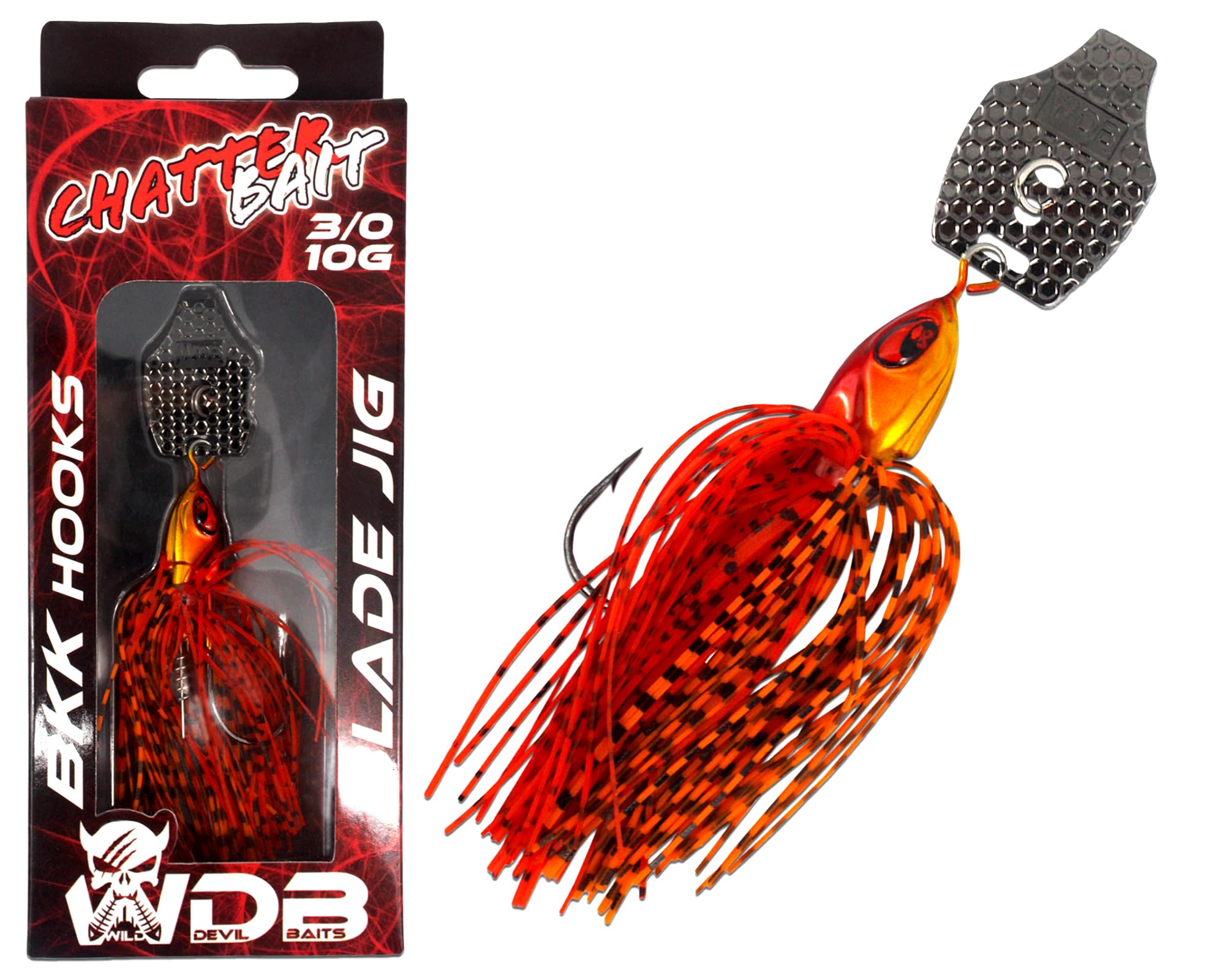 Angel-Berger Wild Devil Baits Blade Jig Chatterbait - Esca artificiale per pesce persico, luccio, lucioperca