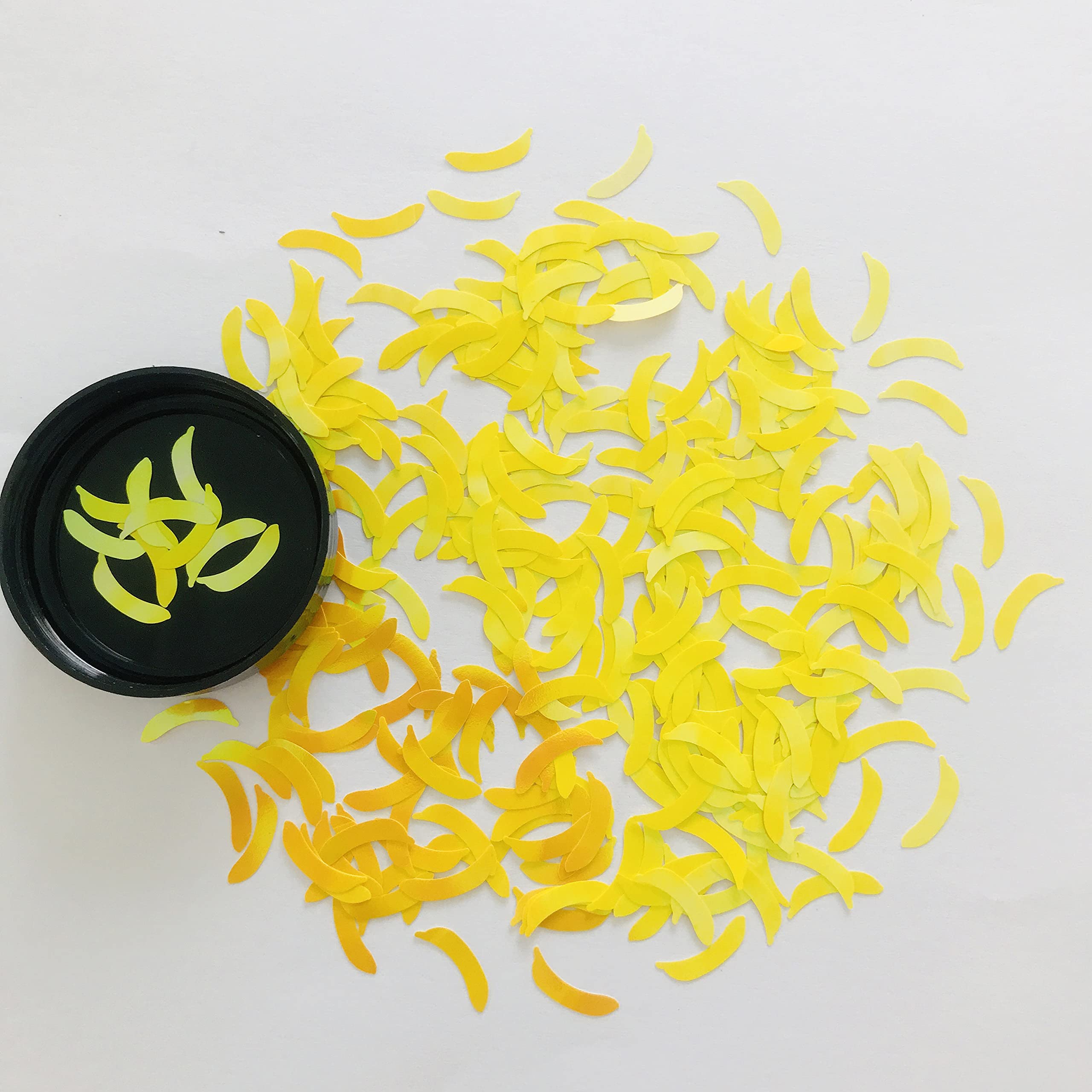 Banane-Form Pailletten Glitzer – Holografisch, 10 G/Packung, Für Nageldesign, Make-up & Basteln