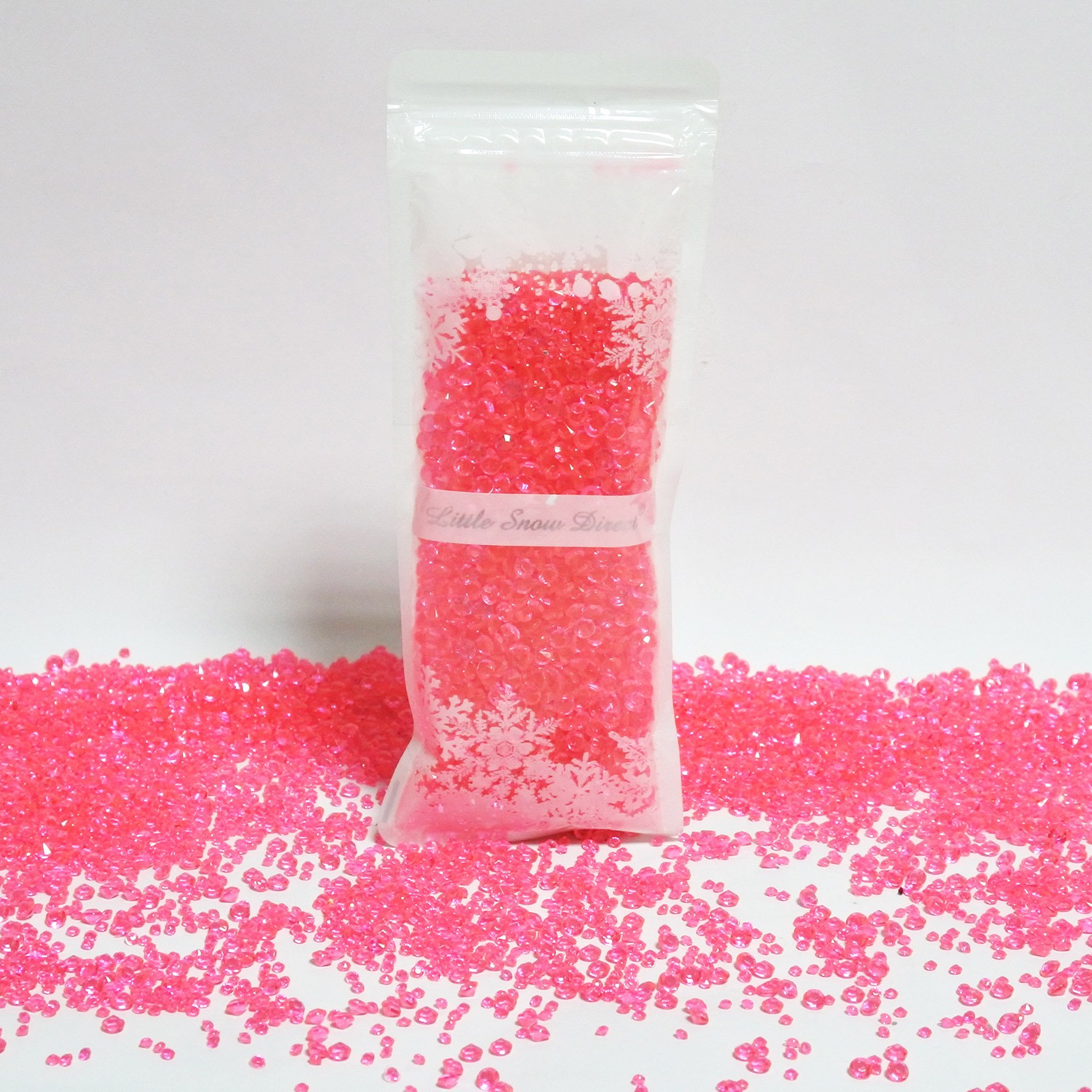 Little Snow Direct Neon Pink 5500 Mixing Wedding Party Decoration Scatter Crystals Table Diamonds Acrylic Confetti - 2 Mixed Sizes (Neon Pink)