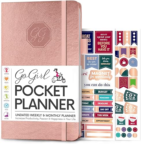 GoGirl Planner - Agenda y organizador para mujeres sin fechas comienza en cualquier momento dura 1 año 134 x 195 centímetros