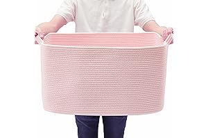 Pink Extra Large Storage Basket for Girls Room