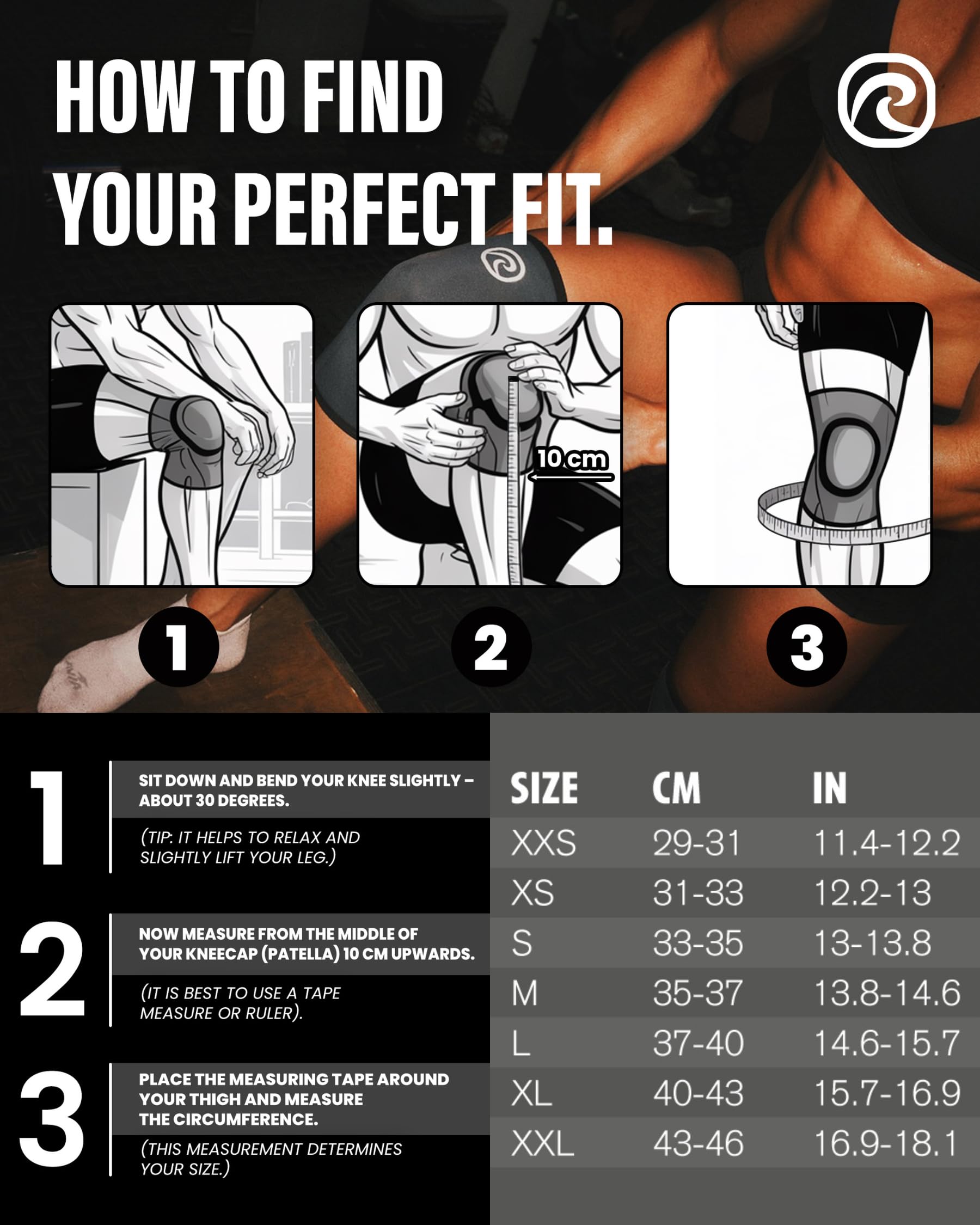 Rehband Genouillère en néoprène de 5 mm pour soutenir les genoux - Stabilise les articulations et les muscles - Idéal pour le sport la musculation