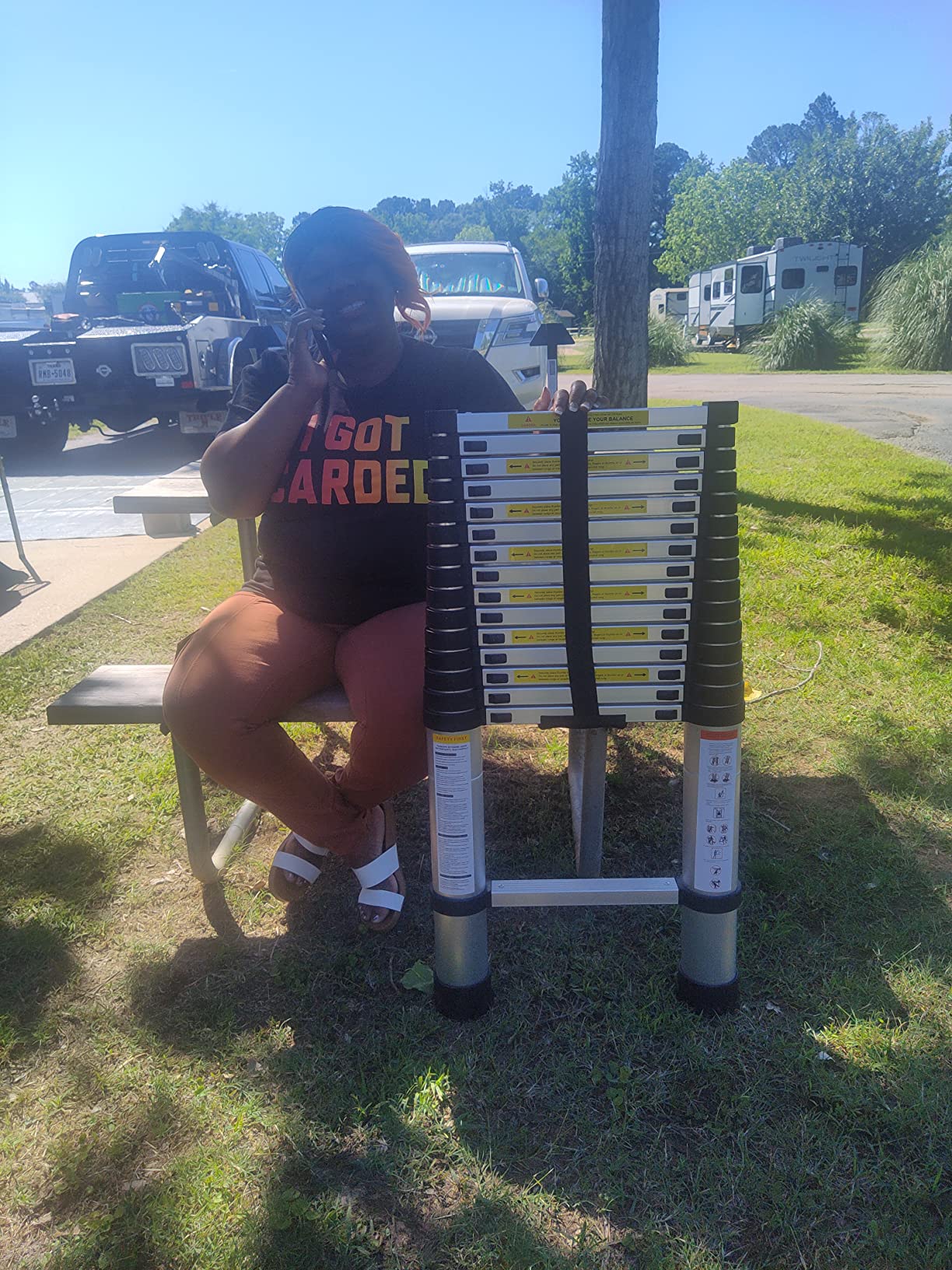 22/mo Finance Gimify Telescoping Telescopic Extension Ladder 12.5 FT