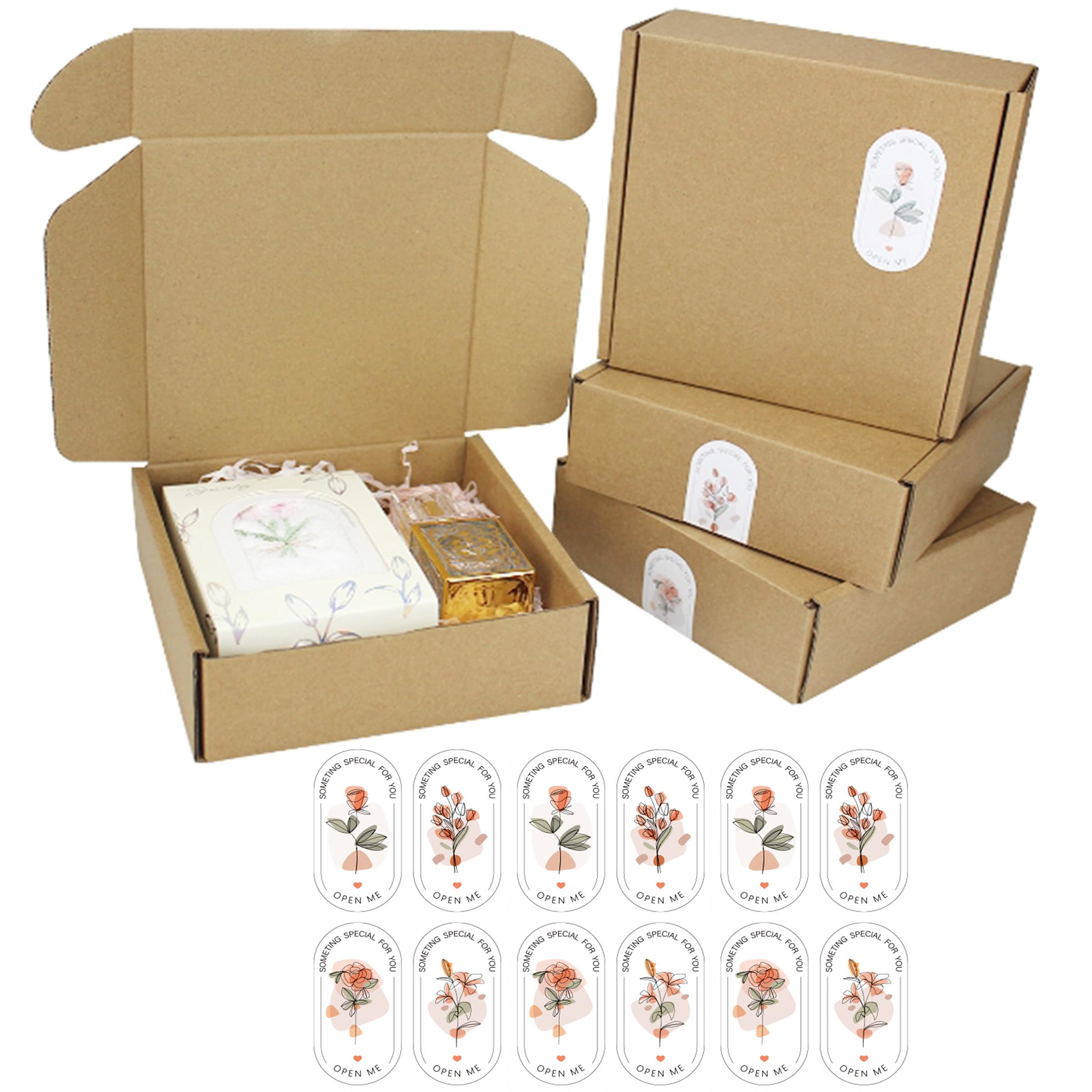 Yankmoom Brown 10 Pcs Shipping Boxes,15X15x5cm Corrugated Cardboard Boxes Gift Packing Boxes For Secure Storage And Packaging