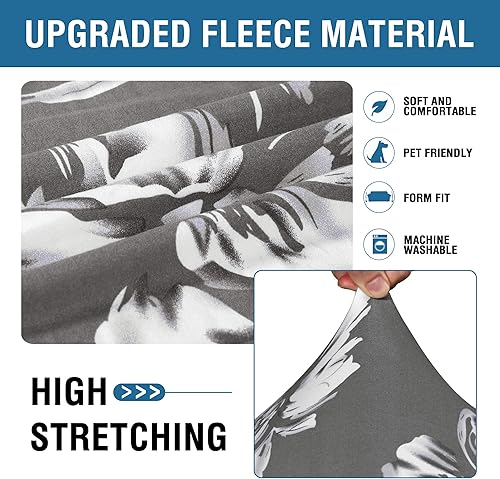 Miniatura 3 de H.VERSAILTEX Super Stretch 3 Pieces Sofa Covers for 2 Cushion Couch Covers Sofa Slipcovers Feature Soft Thick Bouncy Modern Style with Individual