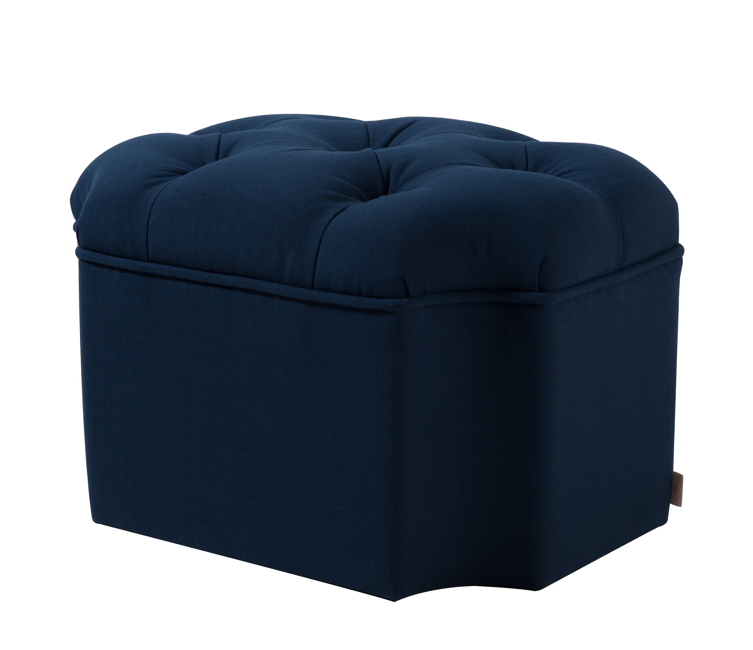 Jennifer Taylor Home Miranda Ottoman, Midnight Blue