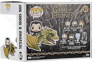 Funko Pop! Rides: Game of Thrones, Jon Snow With Rhaegal, Action