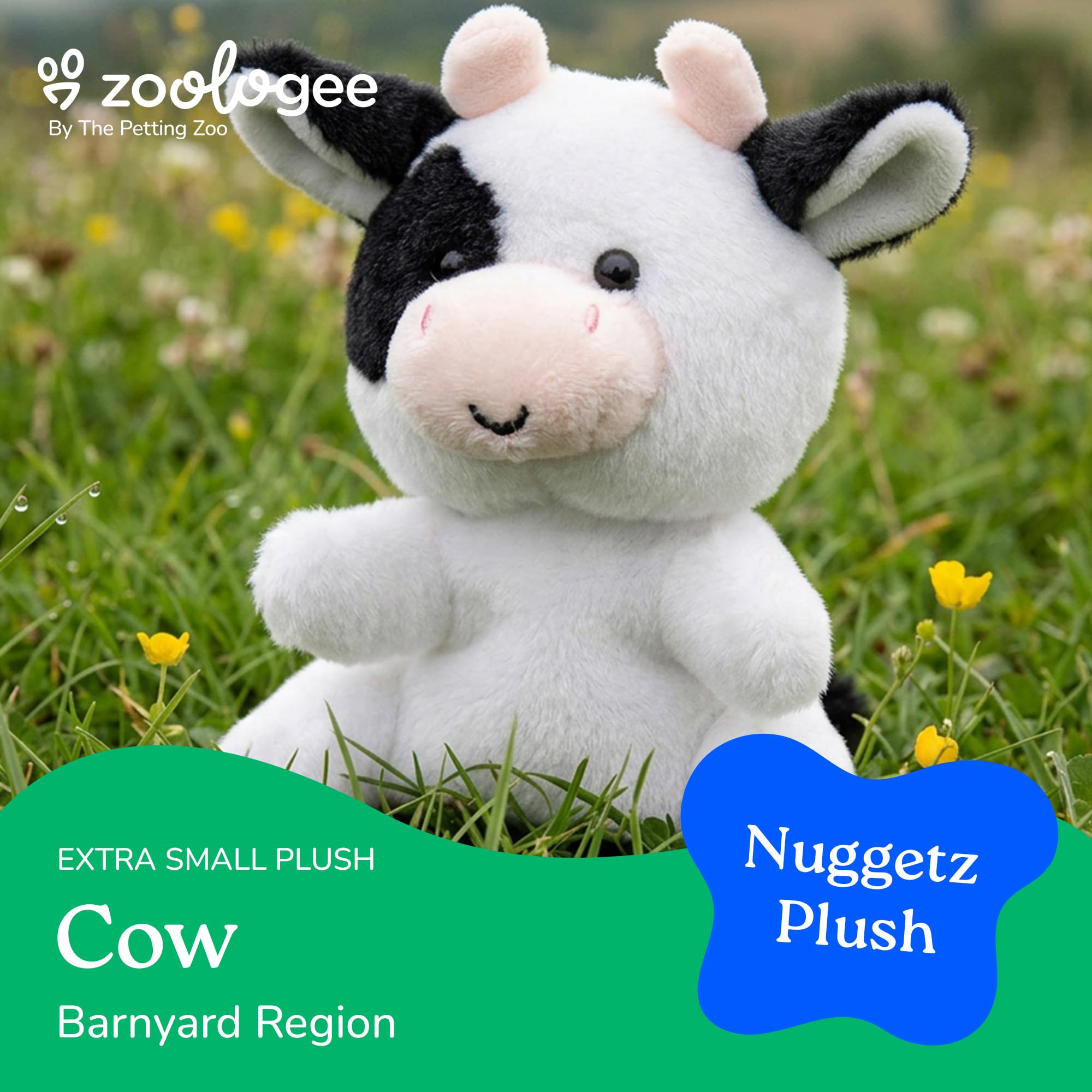 Amazon.com: The Petting Zoo Cow Stuffed Animal Plushie, Nuggetz