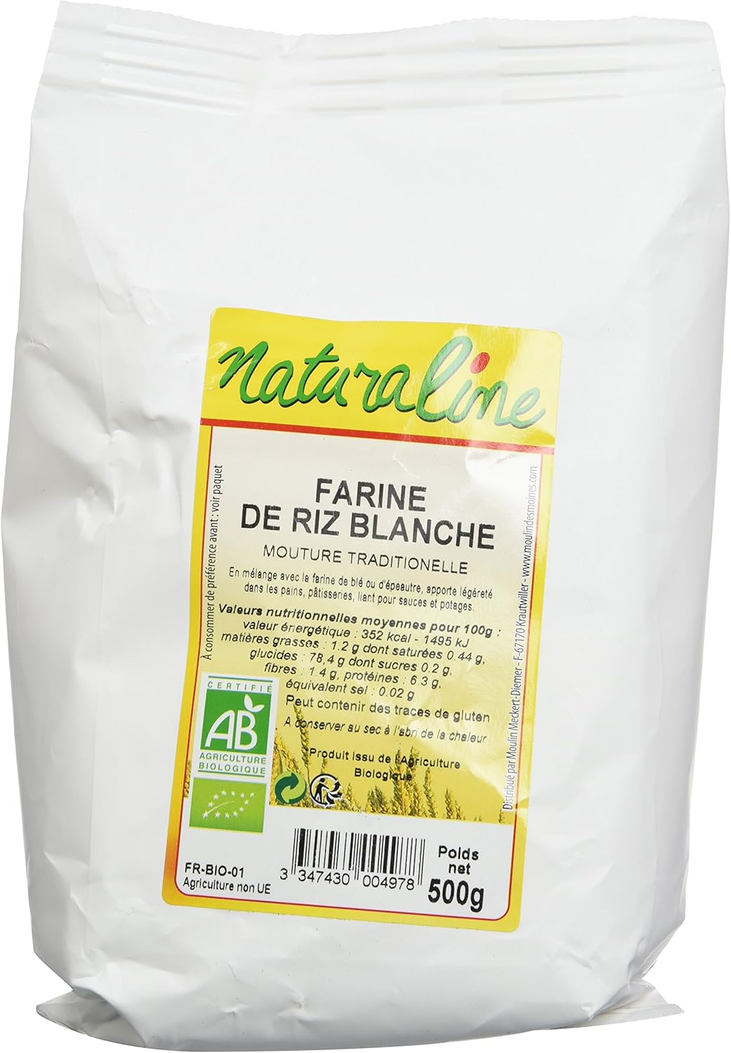 Moulin des Moines Farine Riz Blanche Bio (x5)