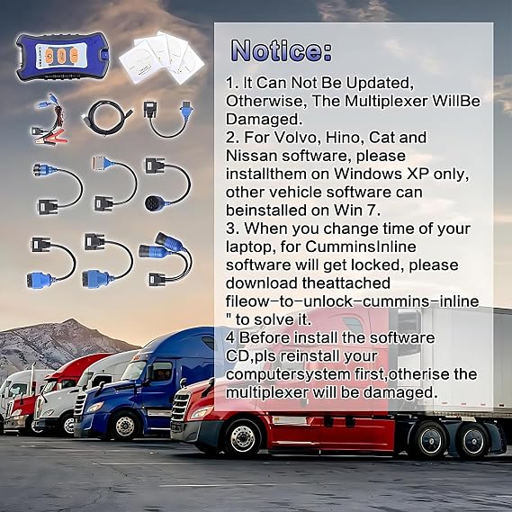 Diesel Laptops for Nexiiq USB Link 3 Diesel Universal Truck Excavator Diagnostic Scanner Tool Wired Edition with Repair Information & Diagnostic Software for Nexiq USB Link 3
