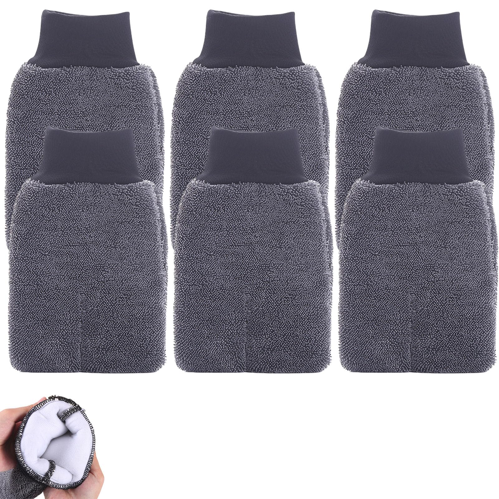 Ultra Wipes Trocken Handschuhe Saugstarke Mikrofasertücher, Waschhandschuh, Händehandtuch, Mikrofaser, 26×16cm (6 Stück)