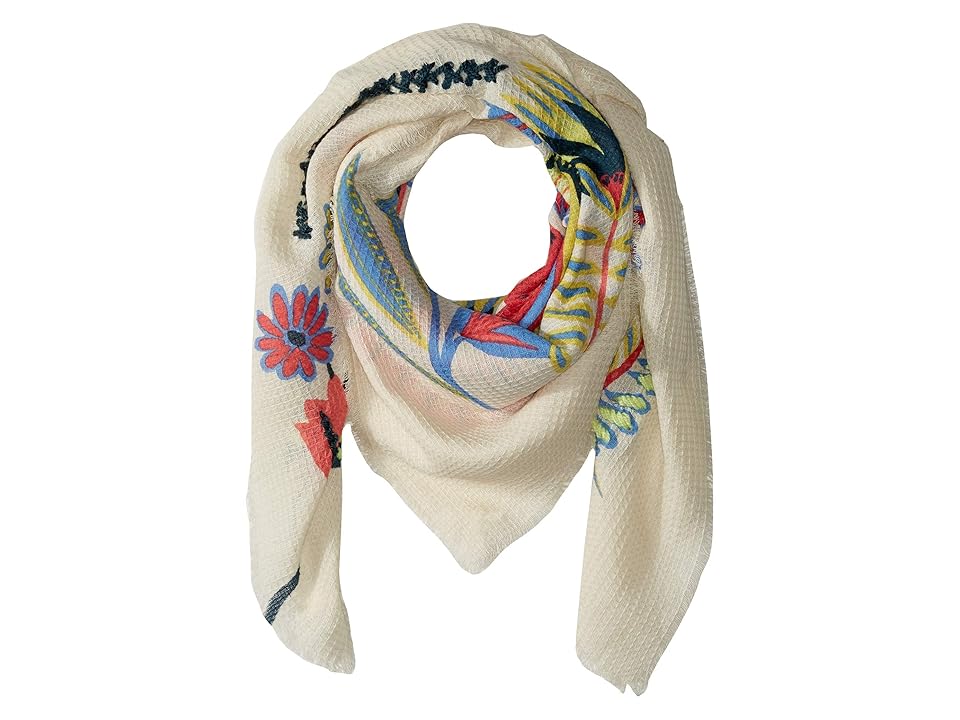 

Echo Design Leaf Paisley Embroidered Square Scarf (Multi) Scarves