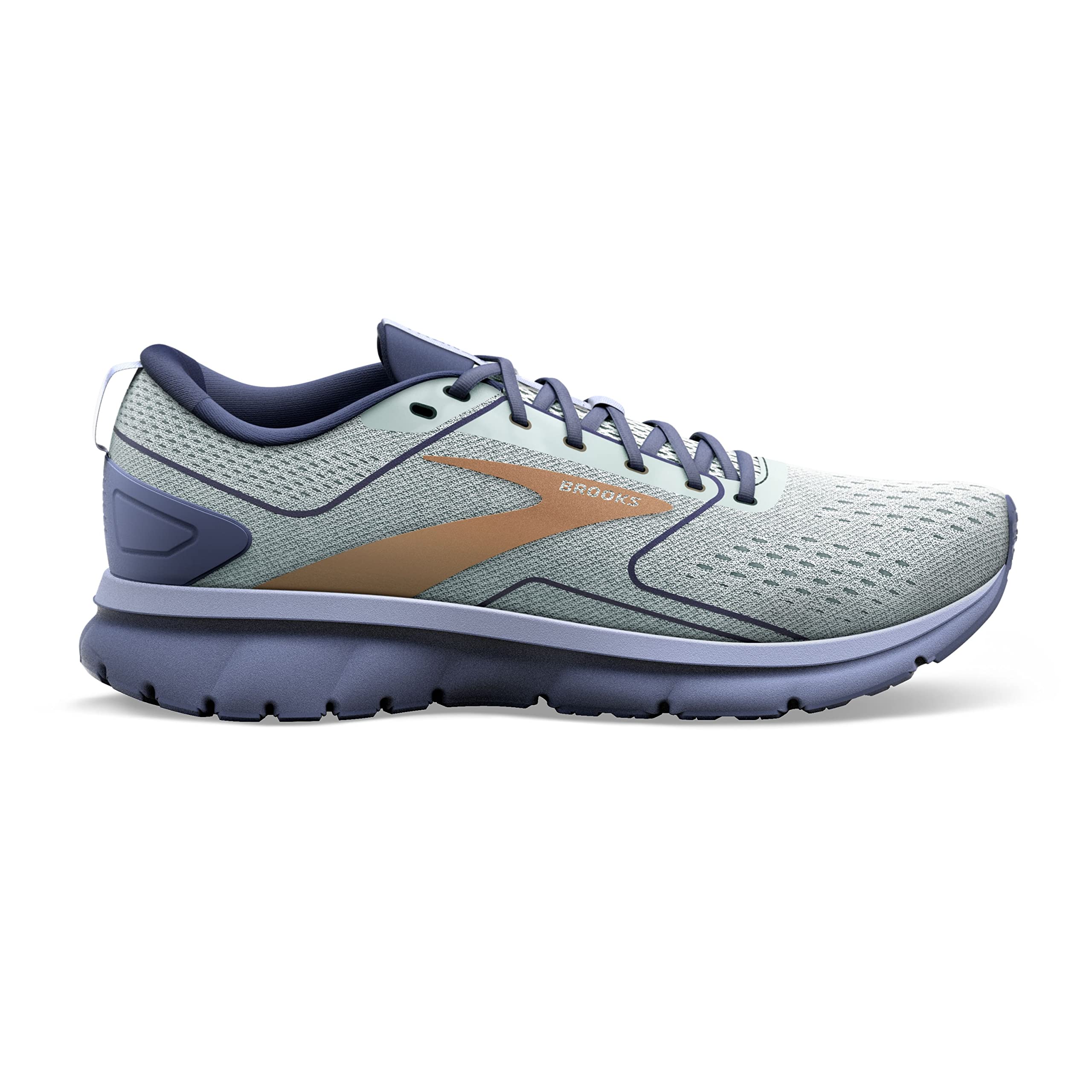 Brooks Women's Transmit Running Shoe Navy Blue/Peac B2B