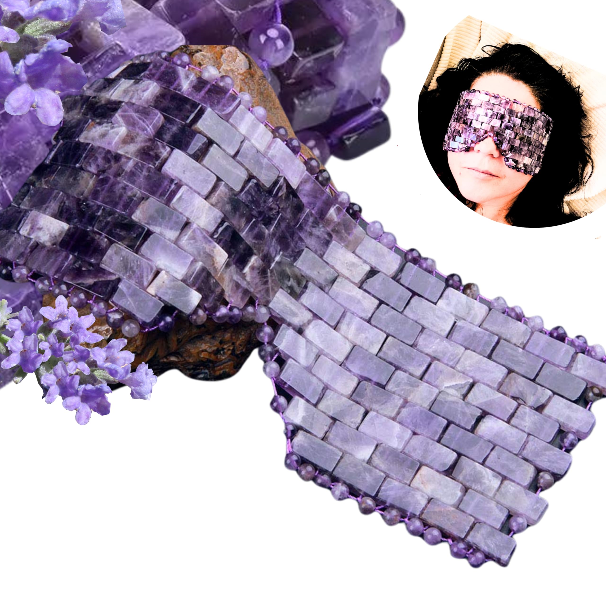 LAV NN AMETHYST Mask Eye Roller Gift for wife Small Eye Mask