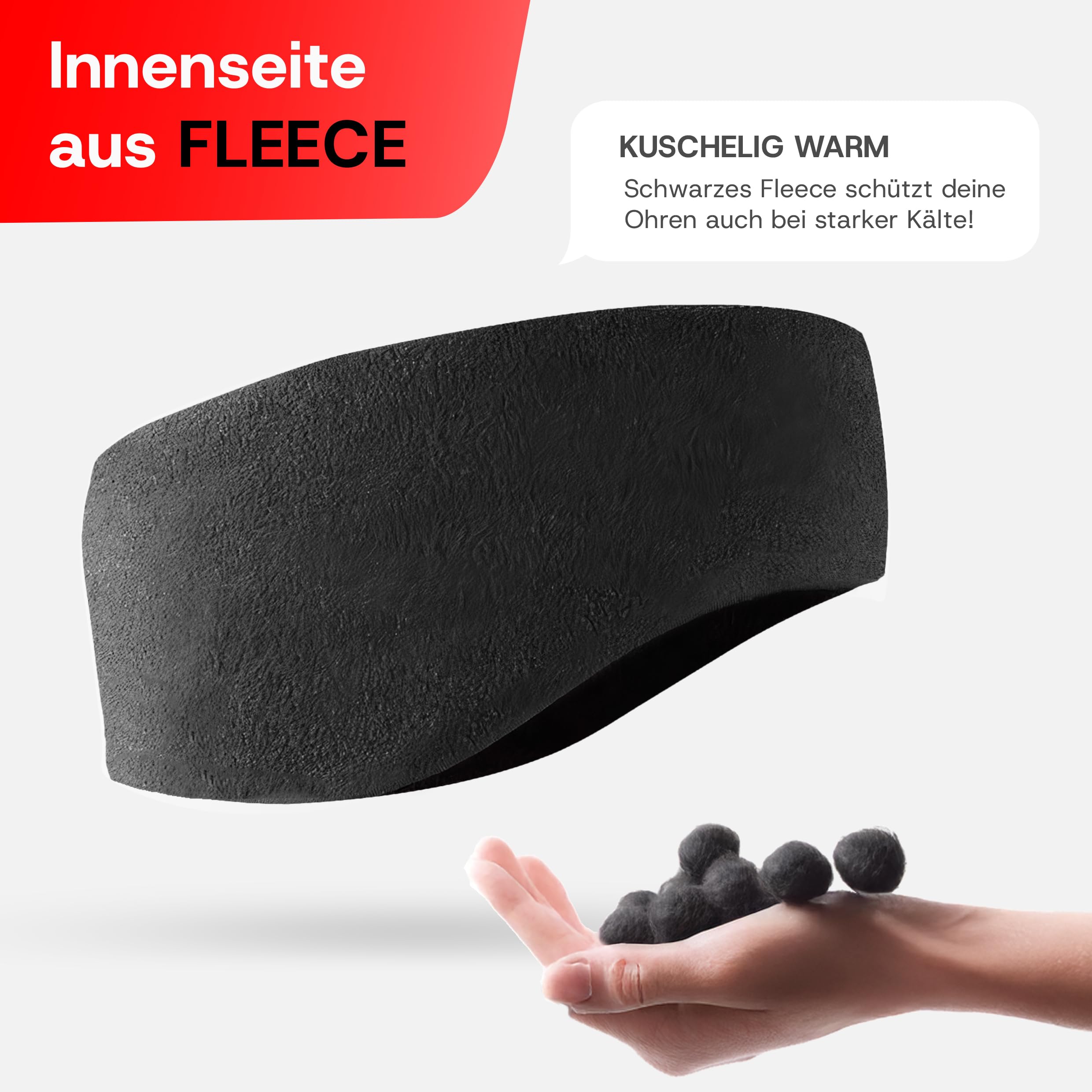Bandeau de sport en polaire chaud pour les températures glaciales, cache-oreilles, bandeau, bandeau, randonnée, course, vélo, ski, loisirs