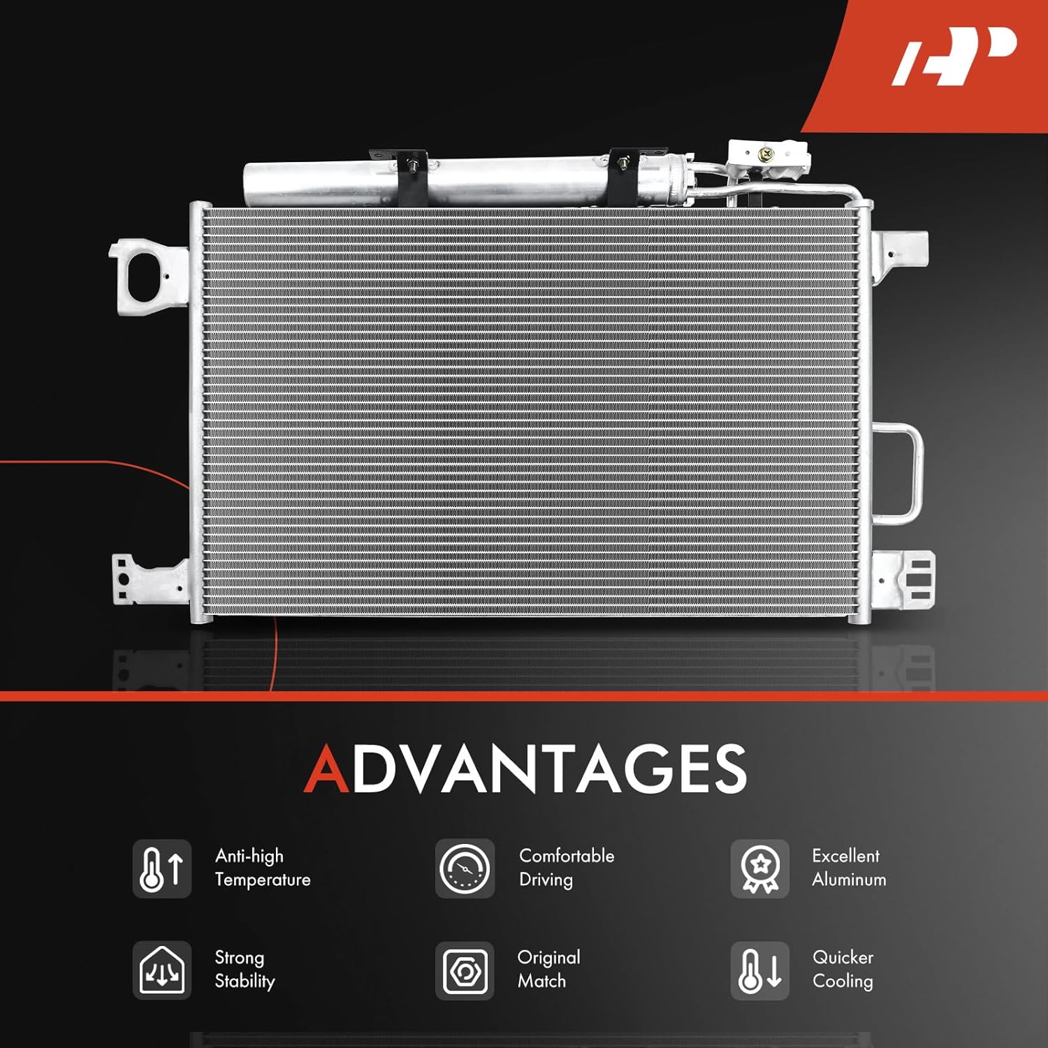 A-Premium Air Conditioning A/C Condenser Compatible with Mercedes-Benz C-Class C230, C280, C350, C55 AMG - CLK-Class CLK350, CLK500, CLK55 AMG