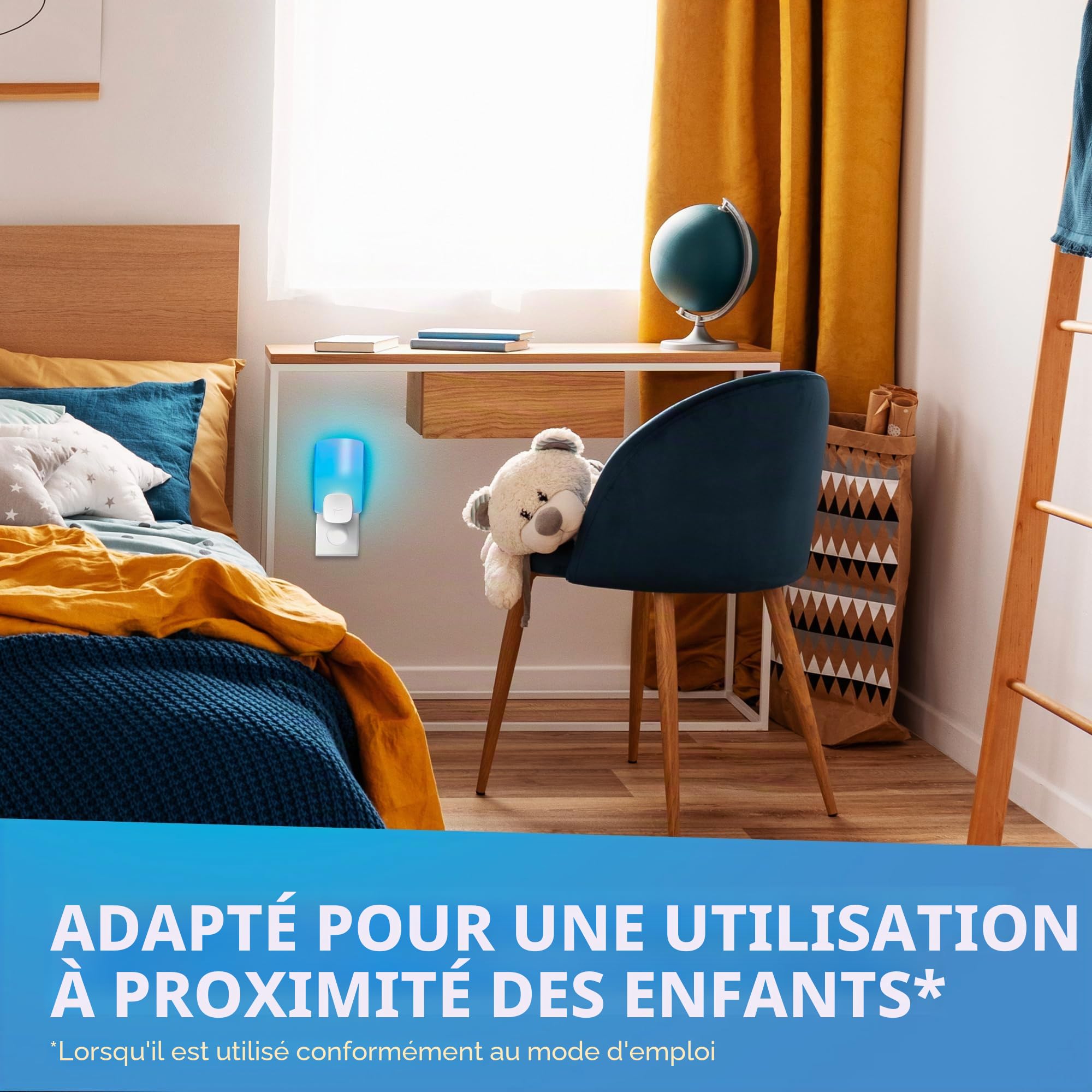Raid Essentials Piège Lumineux LED pour Mouches, Mouches à Fruits et Mites, Protection 24/7, sans Insecticide, adapté à la Famille, sans Odeur et sans résidus, pour l'intérieur, 1 piège Lumineux et 1