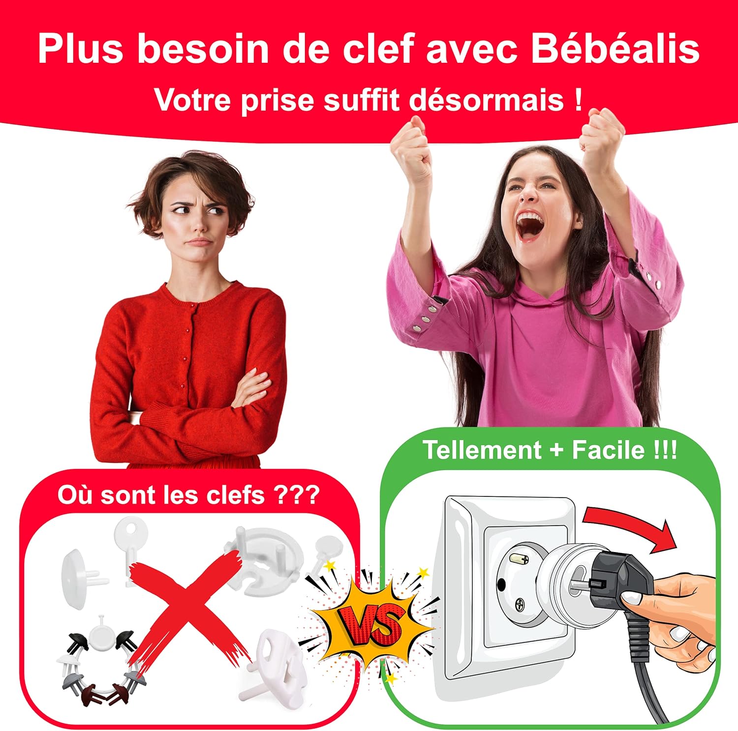 Pack X Cache Prise Bebe Francais Amovible Sans Clef Ni Adhesif Invention 100 Made In France Cache Prise Bebe Securite Domestique Et Puericulture Pour Protection Prise Courant Electrique