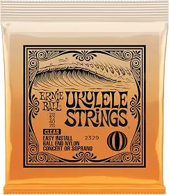 Ernie Ball Ukulele Ball End Nylon Strings, Clear (P02329)