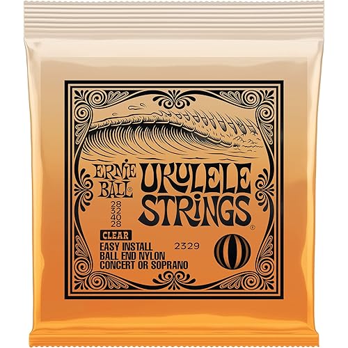 Ernie Ball Ukulele Ball End Nylon Strings, Clear (P02329)